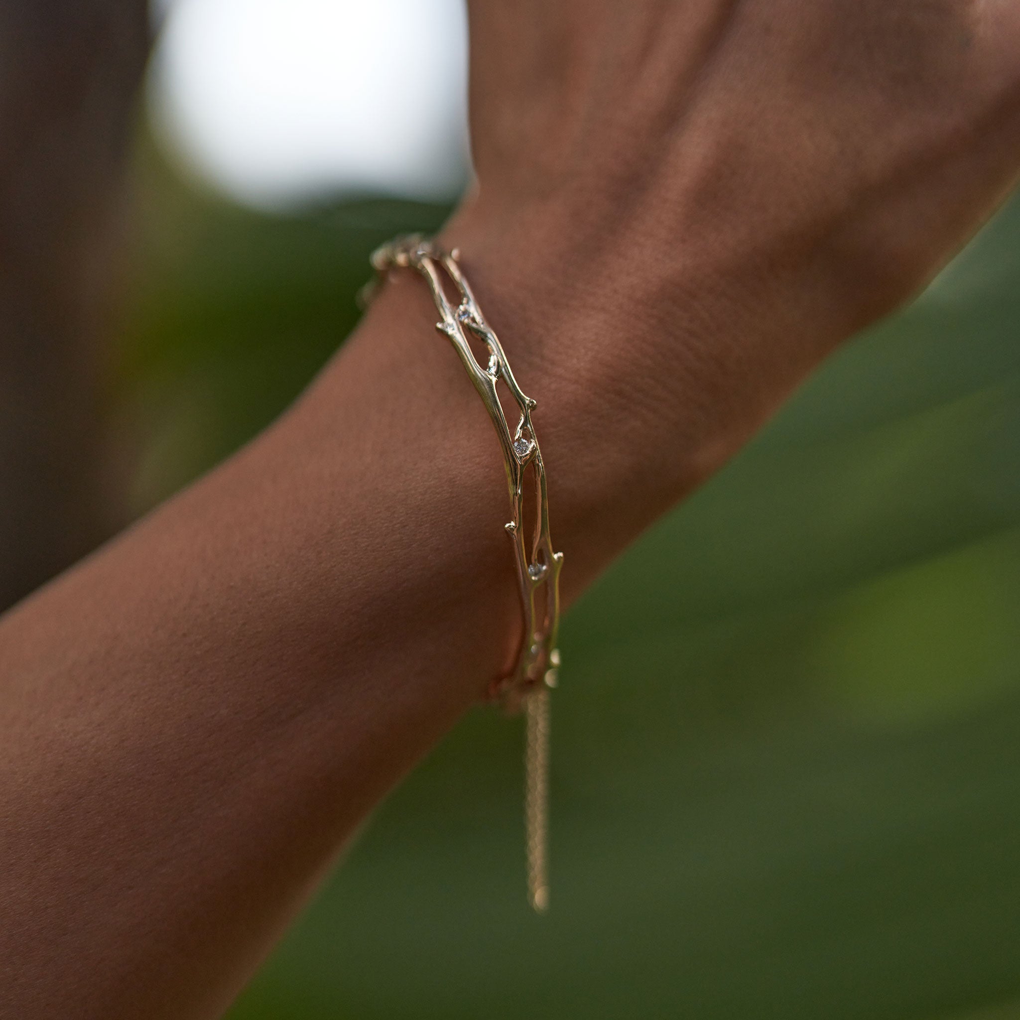 ヘリテージ ヒンジ ブレスレット ダイヤモンド ゴールド