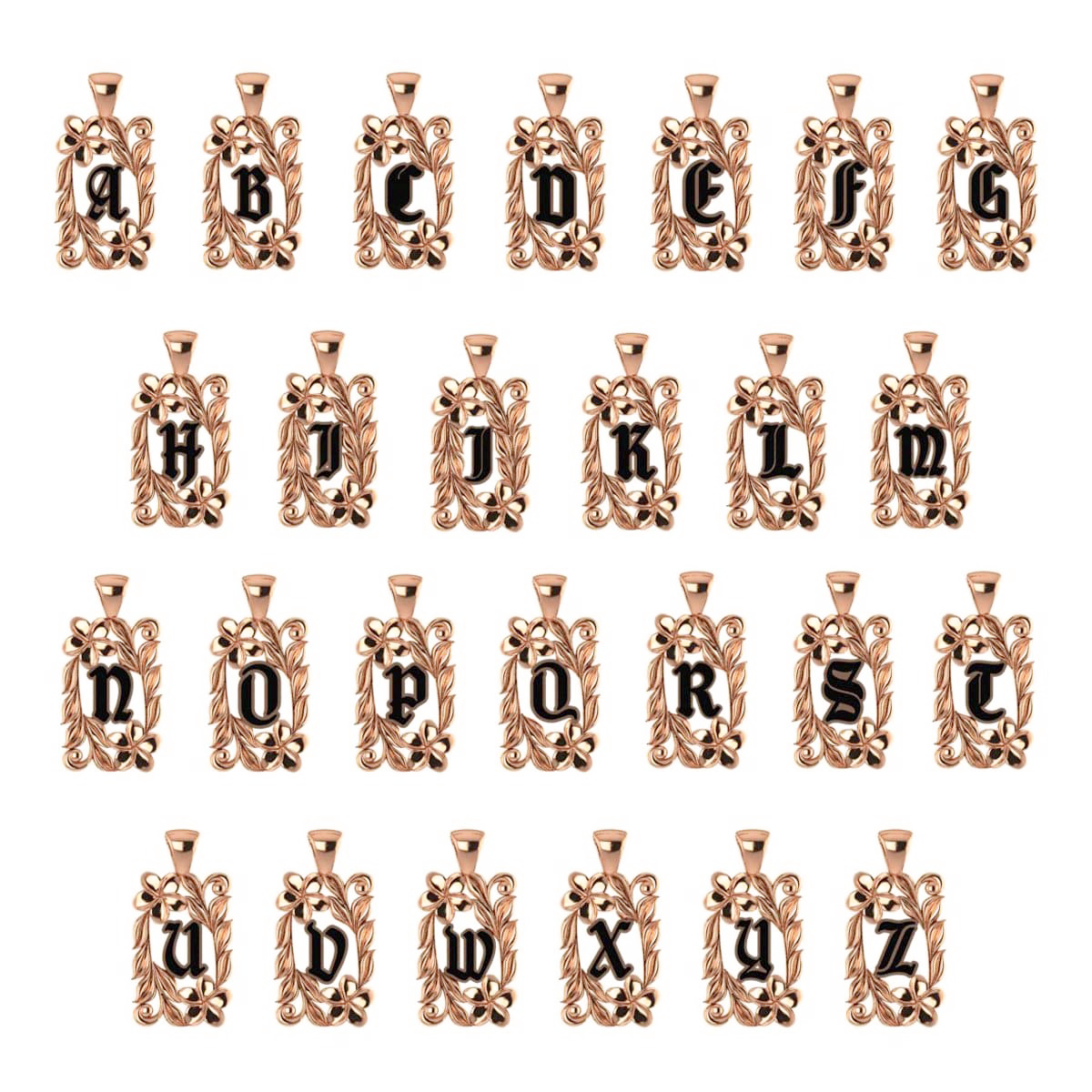 特別注文ハワイアン・エアルーム プルメリア ペンダント ゴールド 17mm