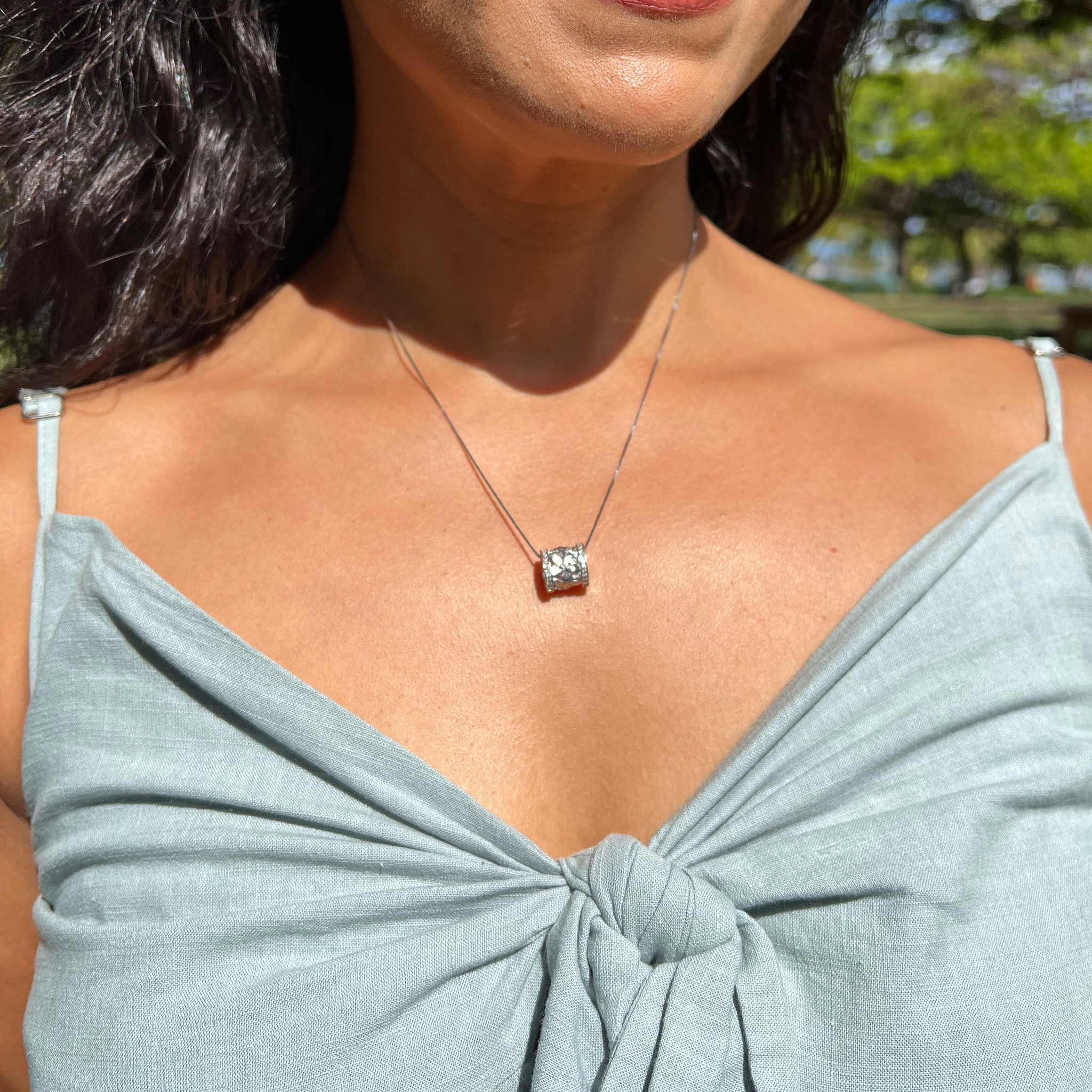 ハワイアン・エアルームプルメリア ダイヤモンド ホワイトゴールド 12mm