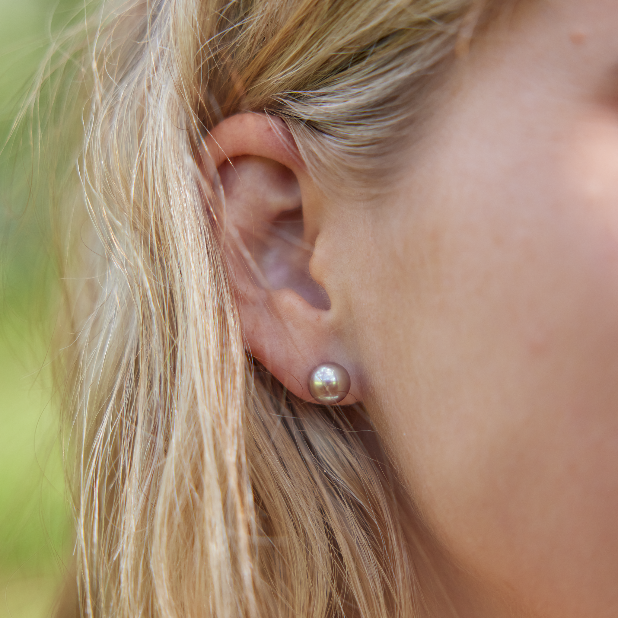 Süßwasserperlen-Ohrringe in Gold - 8-9 mm