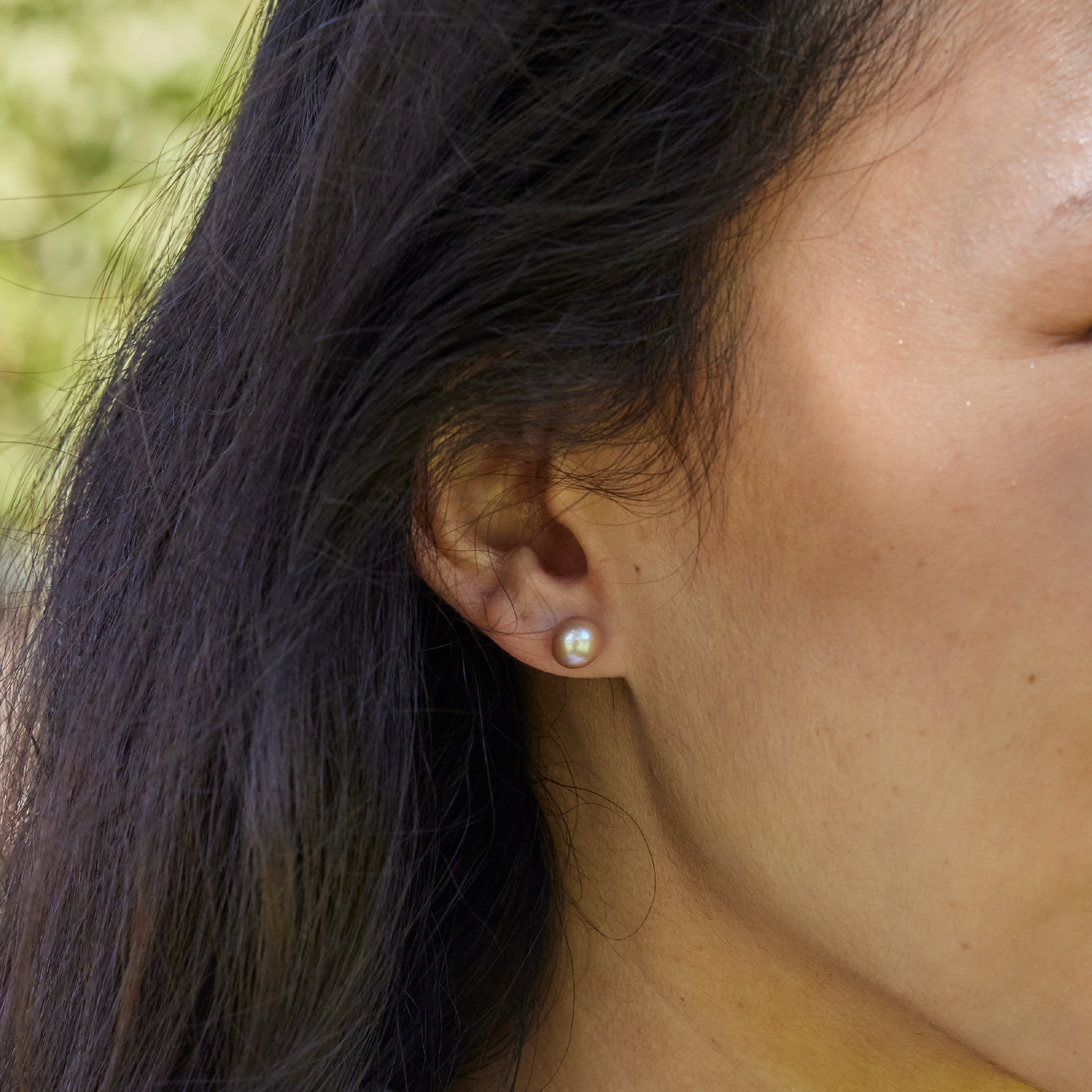 Freshwater Pearl Earrings in Gold - 7-8mm