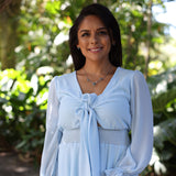 woman wearing 16.5-18" Heritage Tahitian Pearl Necklace in White Gold in Hawaii