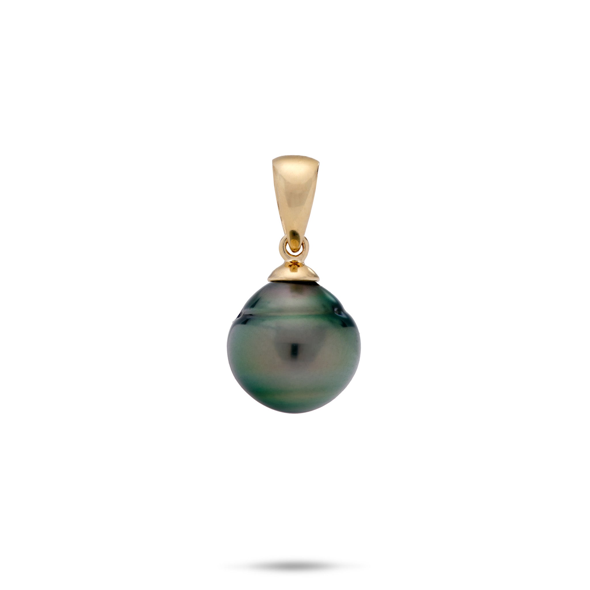 Tahitian Black Pearl Pendant in Gold - 8-12mm