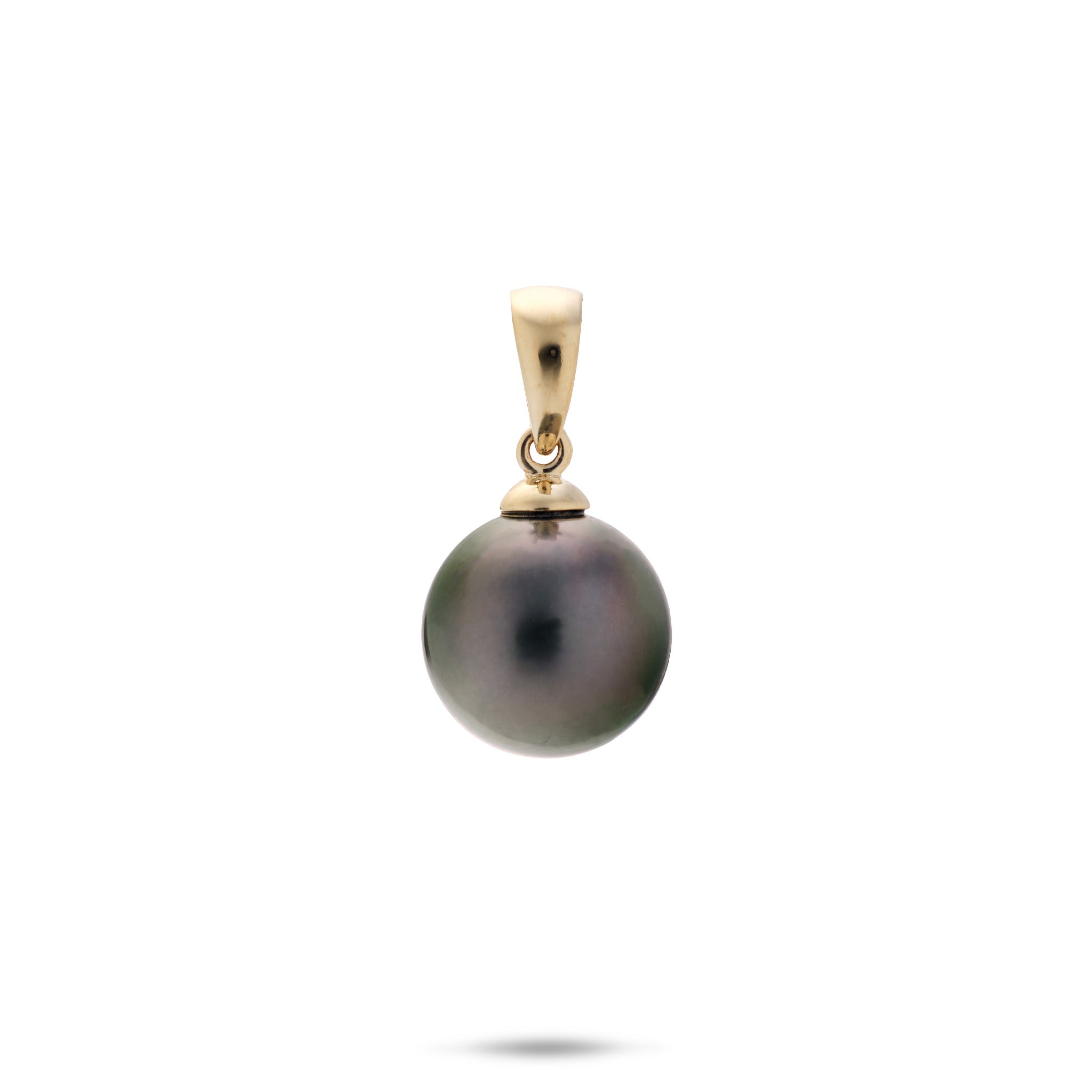Variation 3: 11-12mm †ahitian Black Pearl Pendant in 14k Yellow Gold