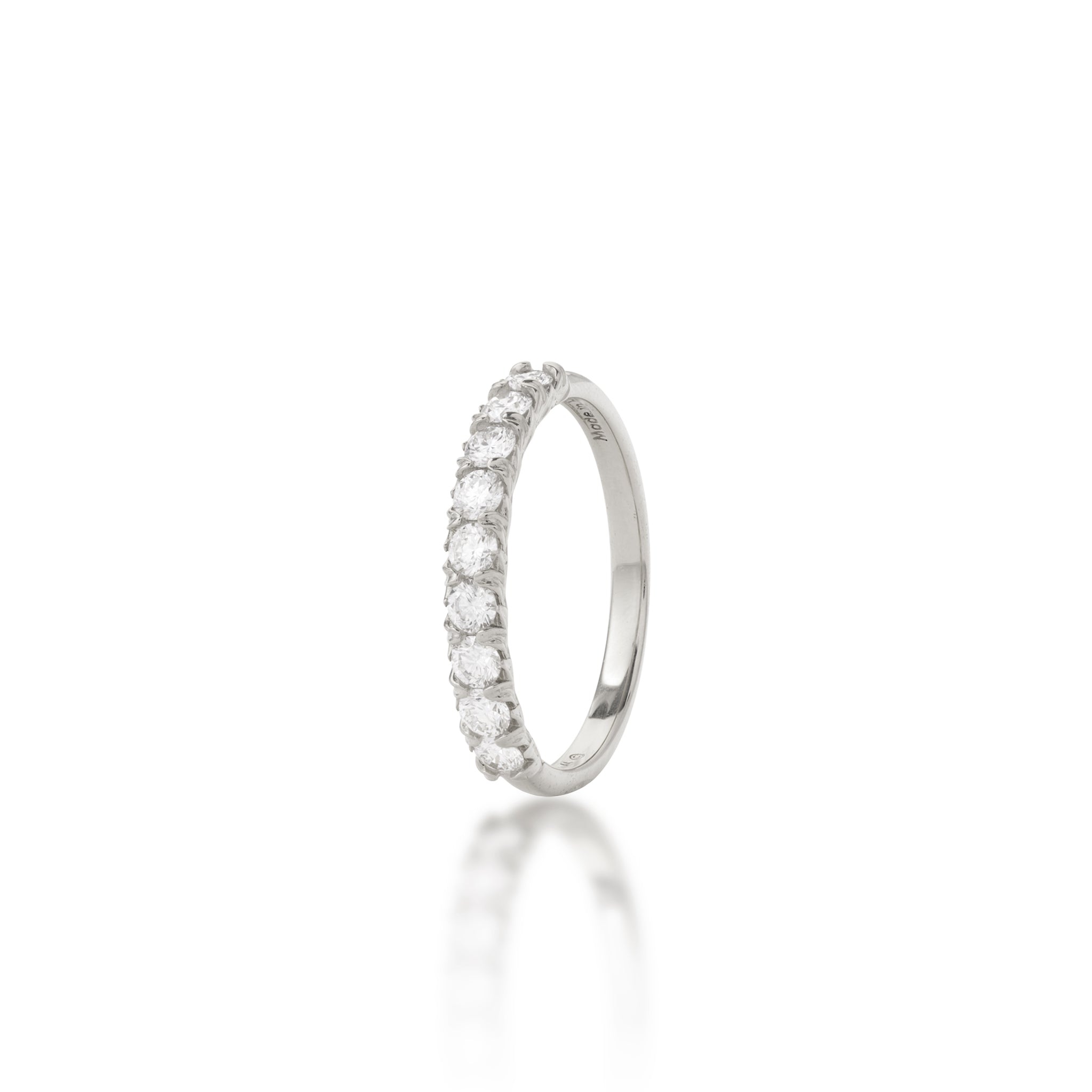 Hidden Hawaiʻi Maile Anniversary Ring in White Gold with  Lab Grown Diamonds - 3mm