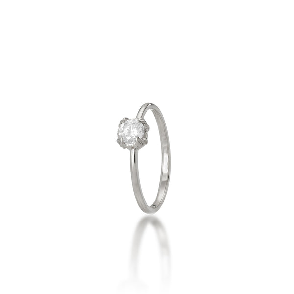 Hidden Hawaiʻi Maile 0.35-Carat Lab Grown Diamond Ring in White Gold
