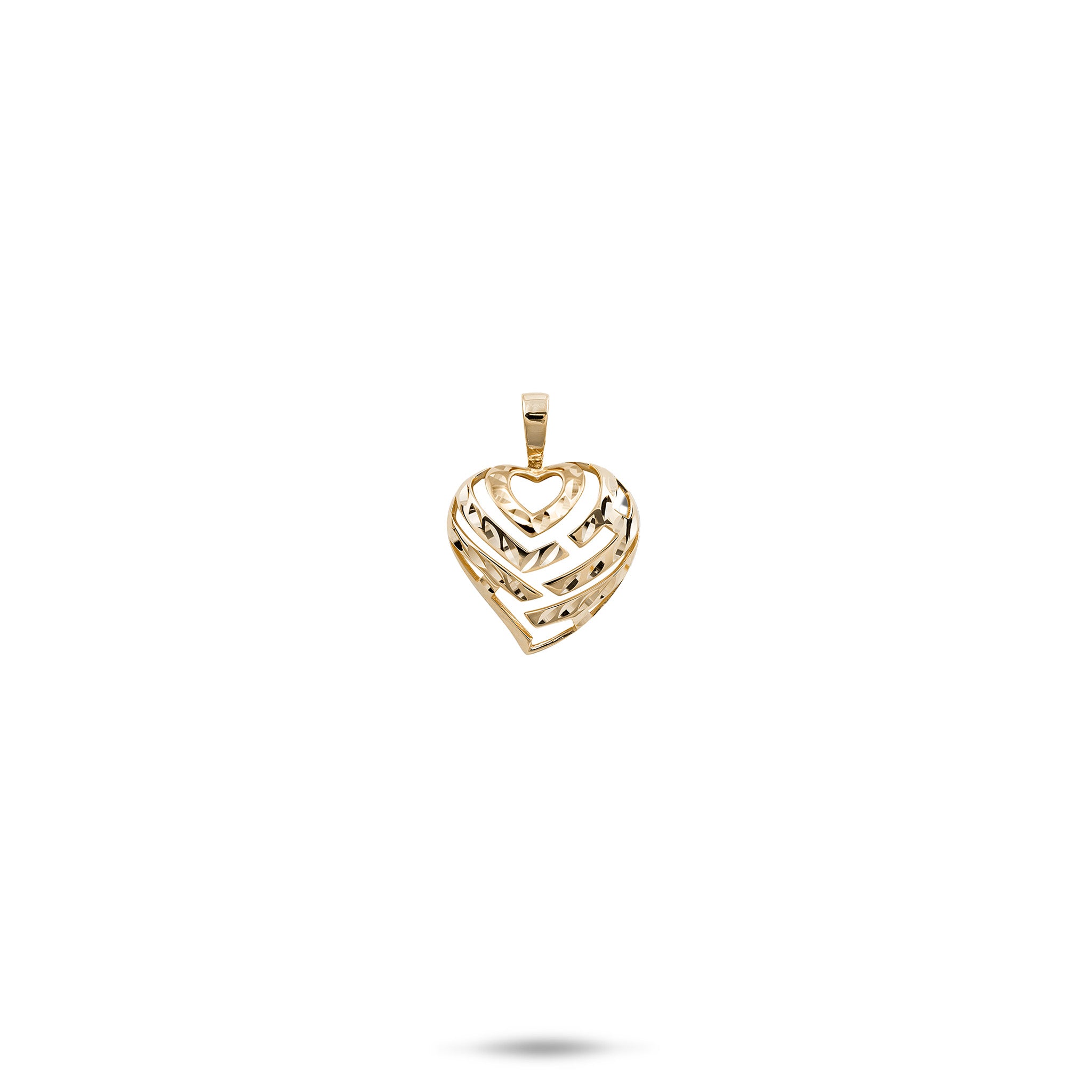 Aloha Heart Pendant in Gold - 9mm