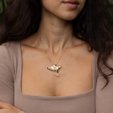 Manta Ray Pendant in Gold - 39mm