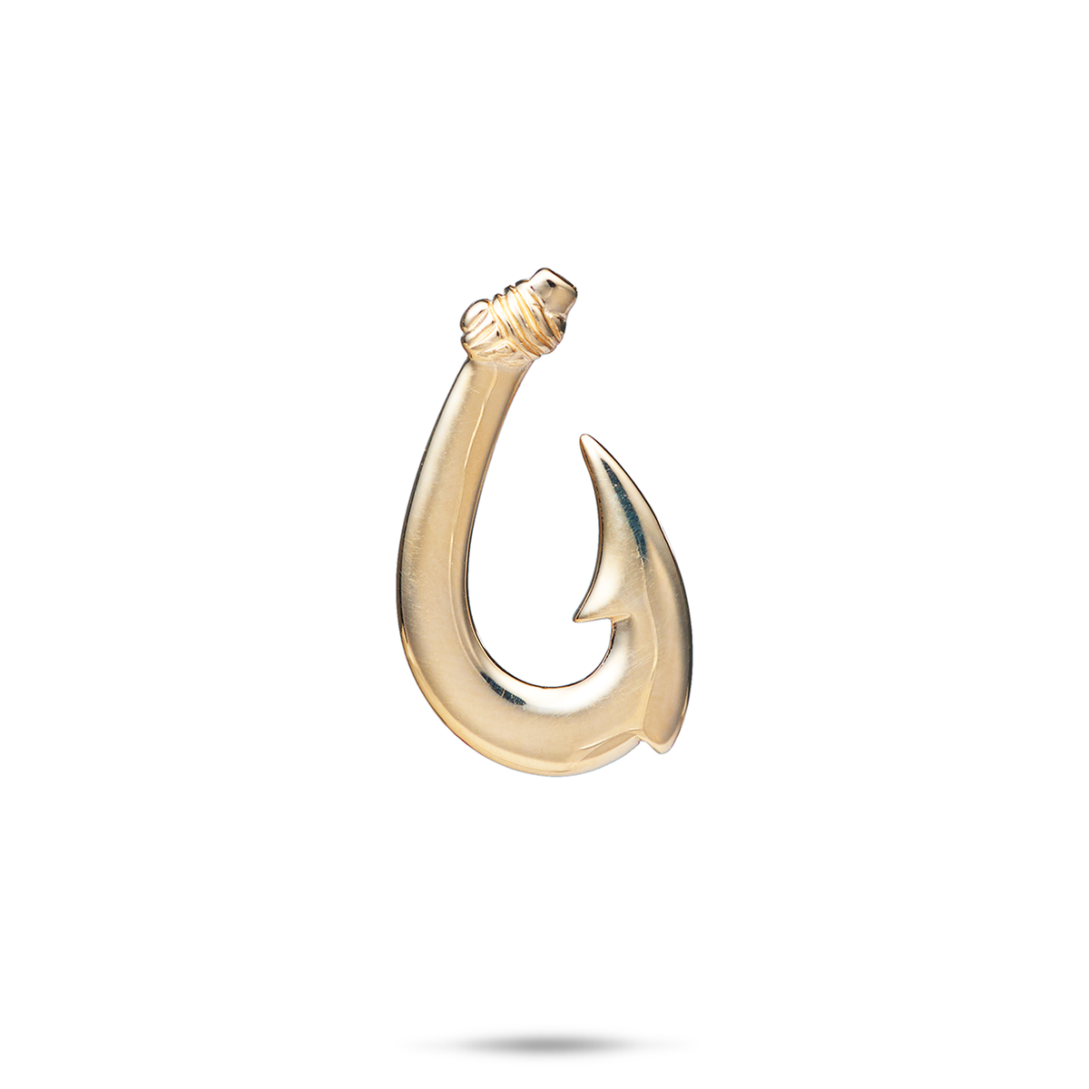Unisex Fish Hook Pendant in Gold - 24mm