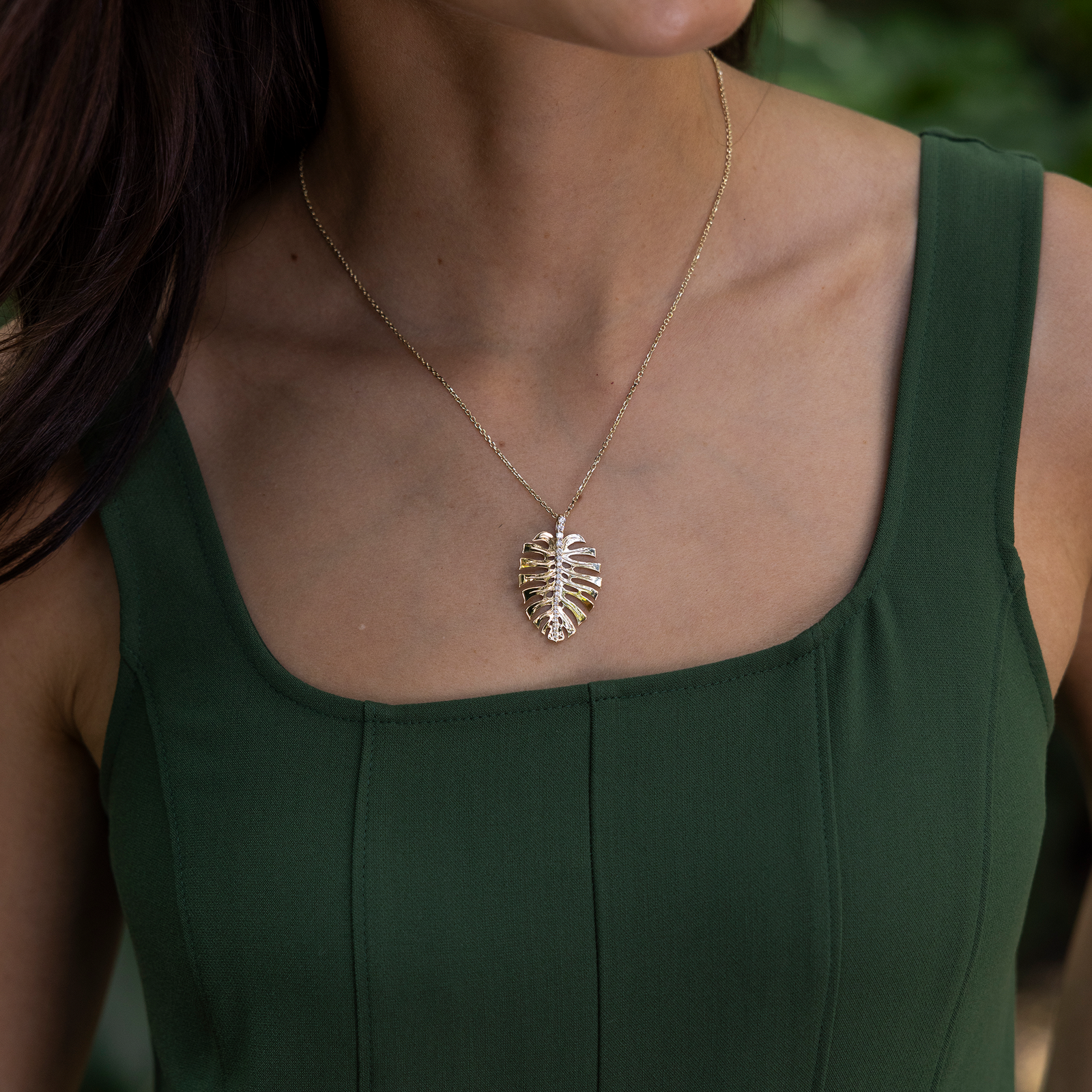 Necklace Monstera Diamond