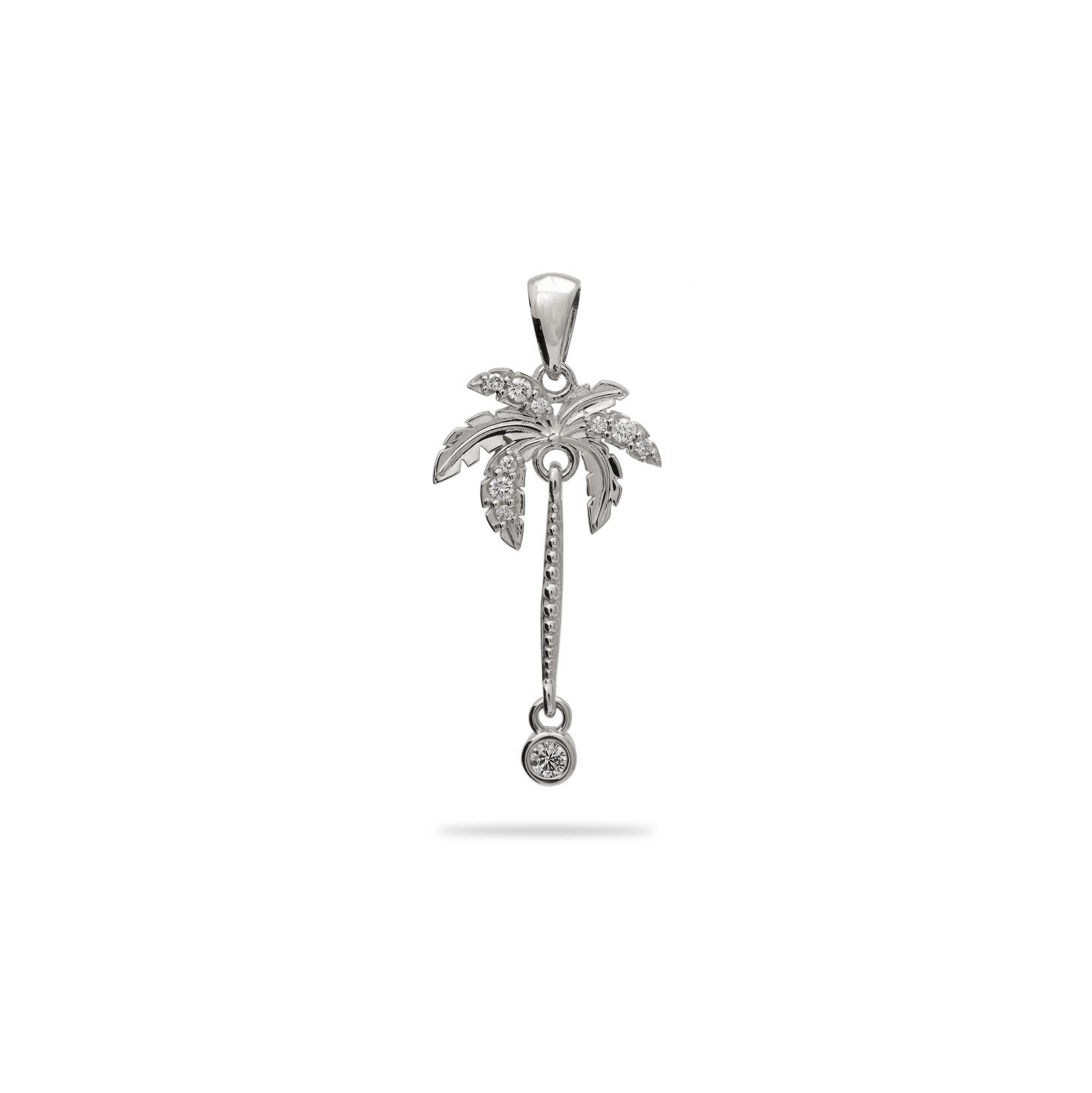 Paradise Palms  - ヤシの木のペンダント、ダイヤモンドと白金 -  24mm