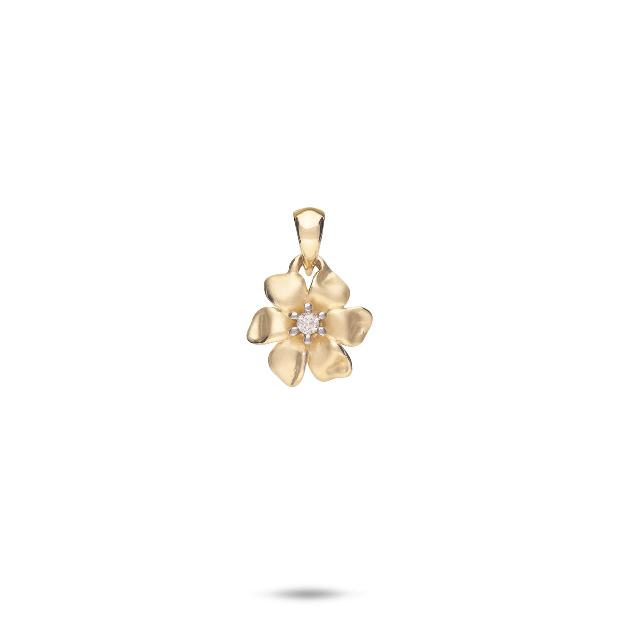 Nāʻū Pendant in Gold with Diamond - 10mm