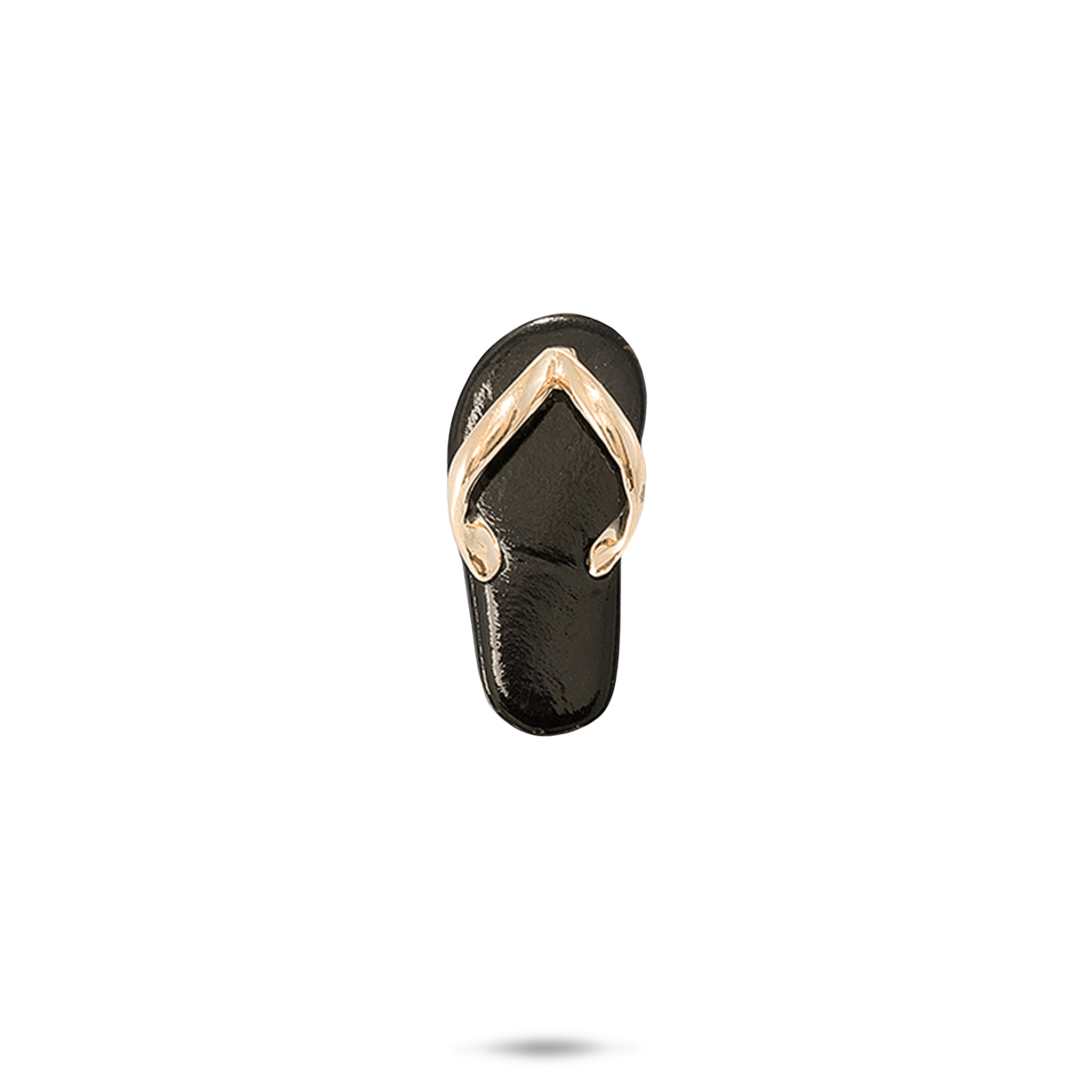 Black Coral Slipper Pendant in Gold - 20mm