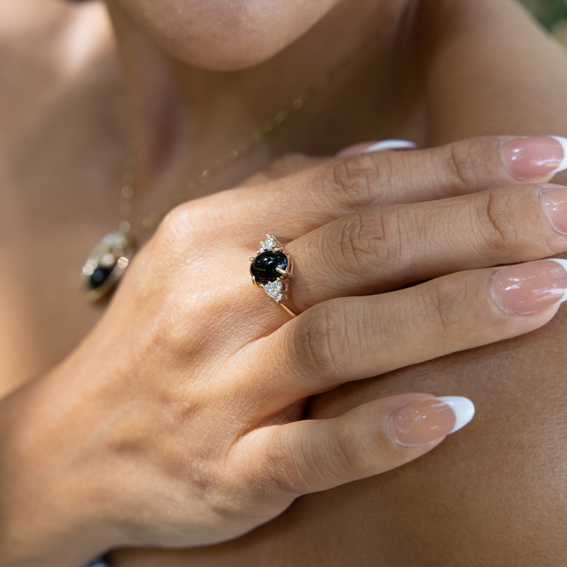 Black Diamond Ring at Rs 35000 | Diamond Engagement Ring in Surat | ID:  2853098270912