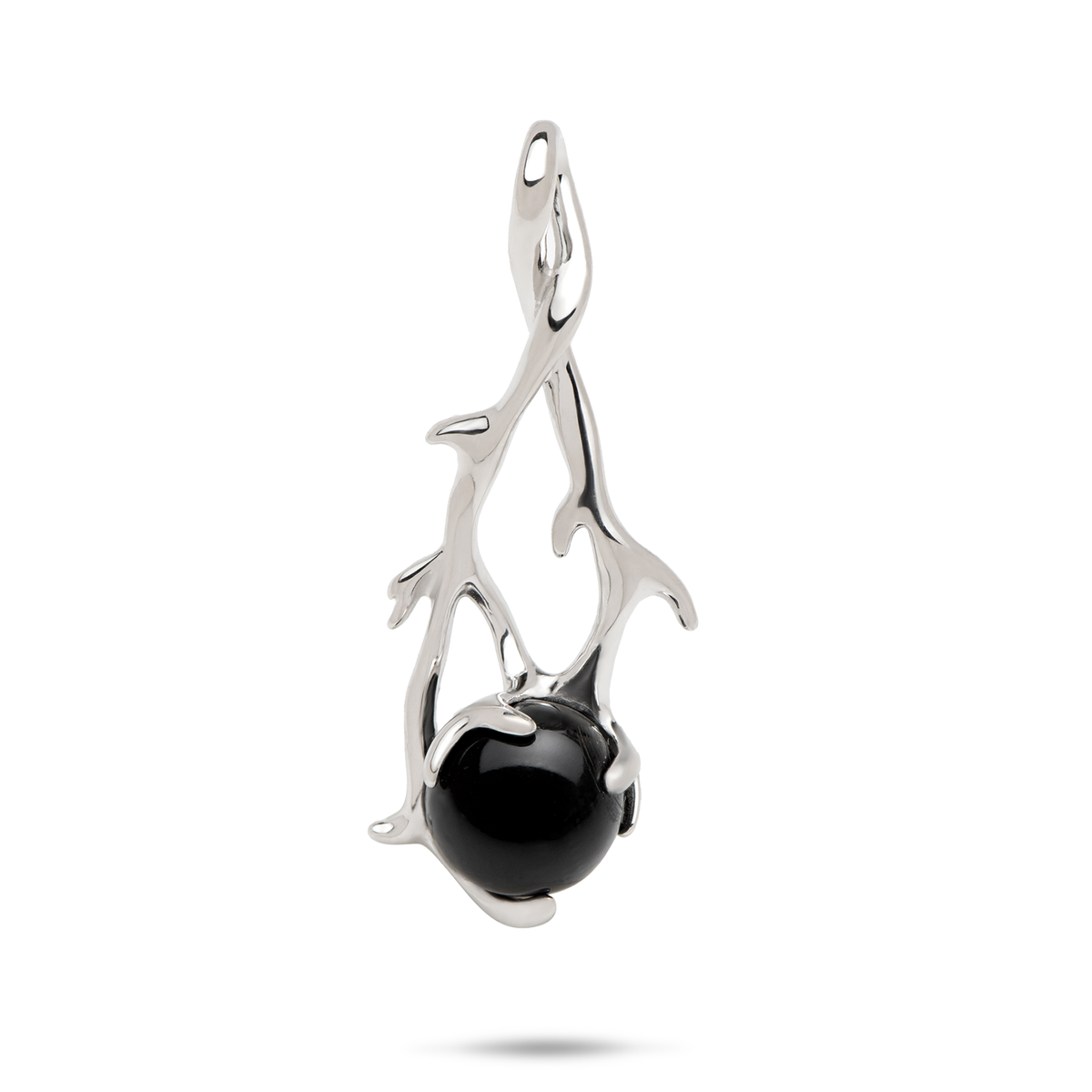 【未使用品】MAUI DIVERS 0F HAWAII黒珊瑚ペンダントトップ Heritage Hawaiian Black Coral Pendant in White Gold