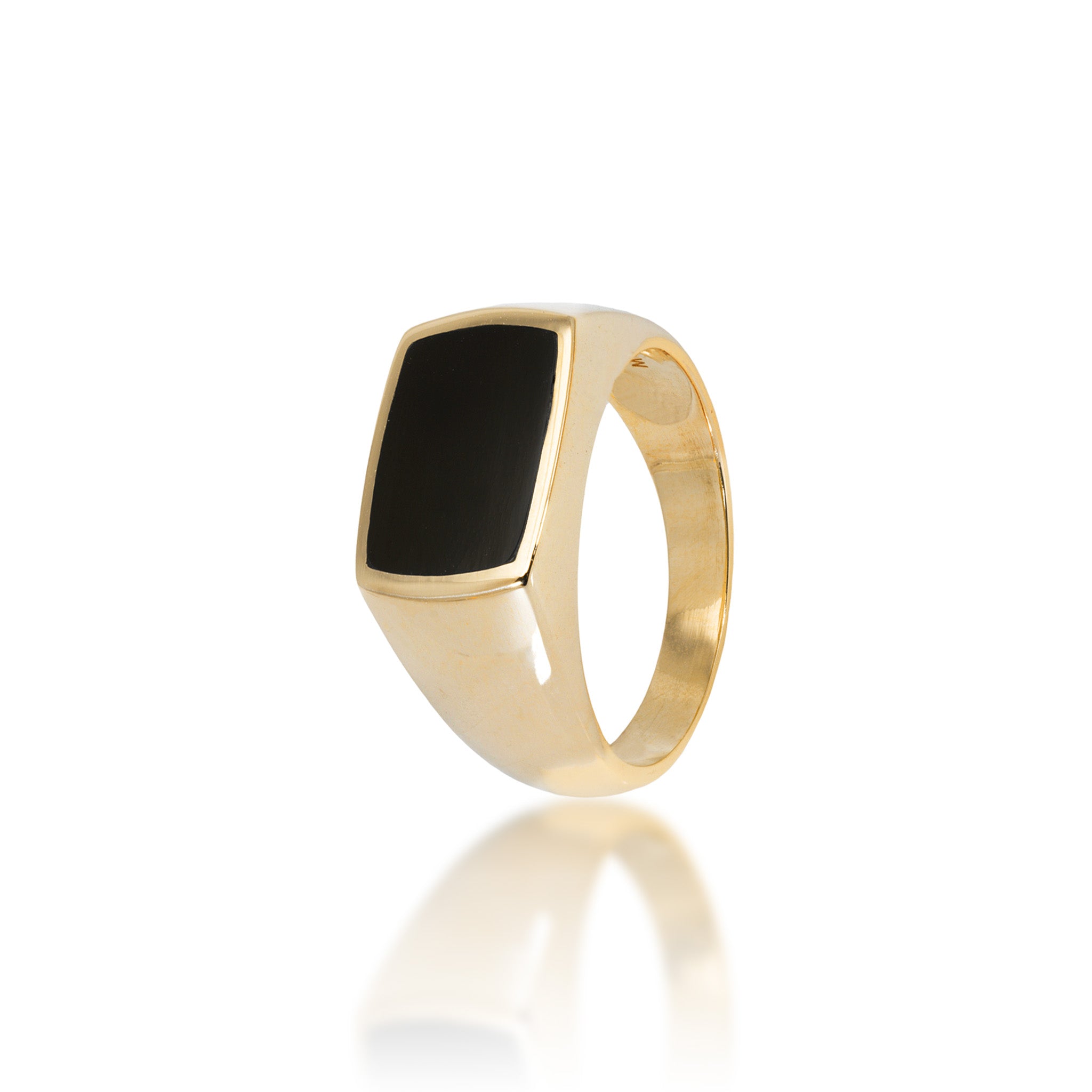 Black Coral Ring in Gold  - 12.5mm