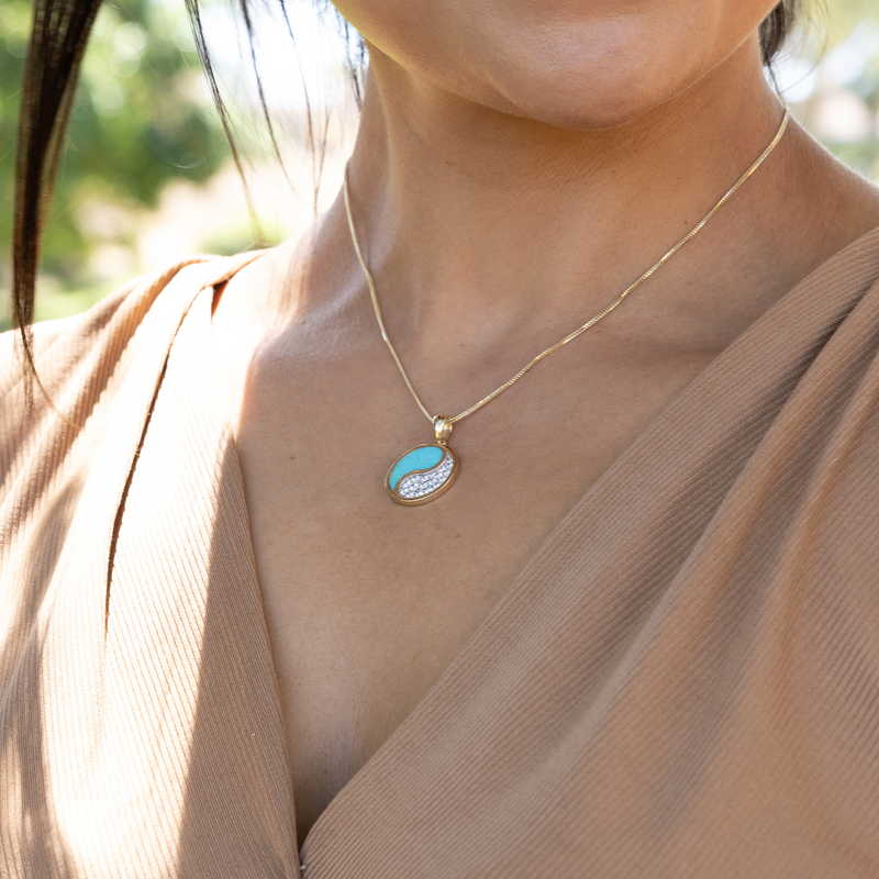 Turquoise Silver Pendant Necklace / Pure Whimsy Jewelry | Pure Whimsy  Jewelry