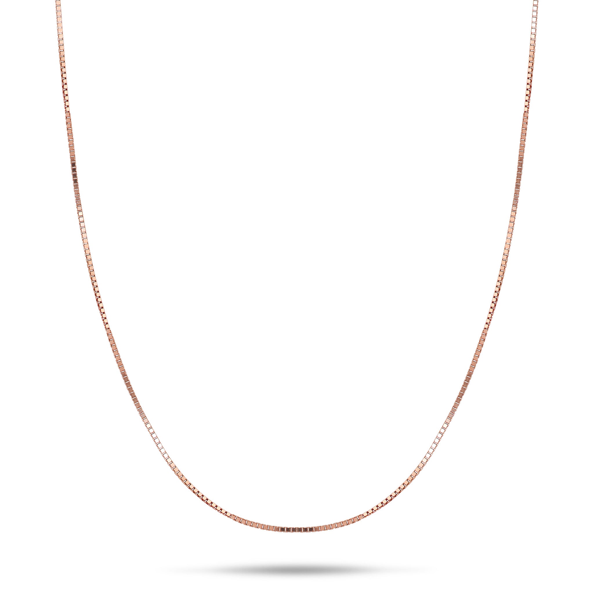 0.45mm Box Chain in 10k Rose Gold