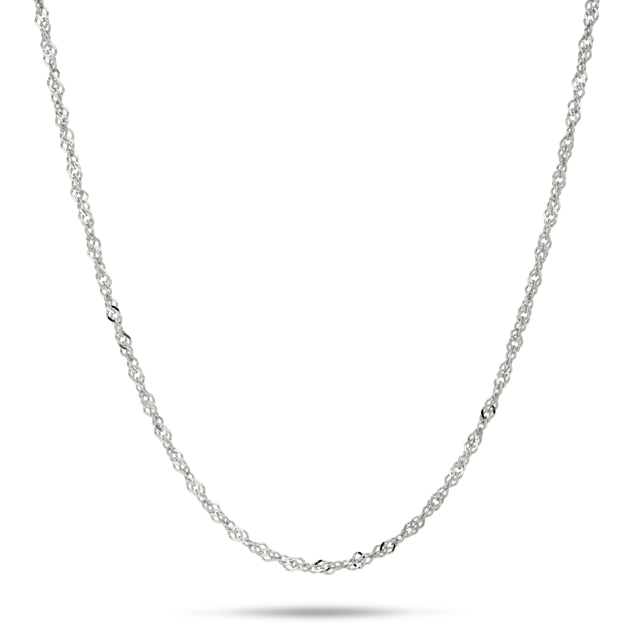 1.0mm Singapore Chain in White Gold
