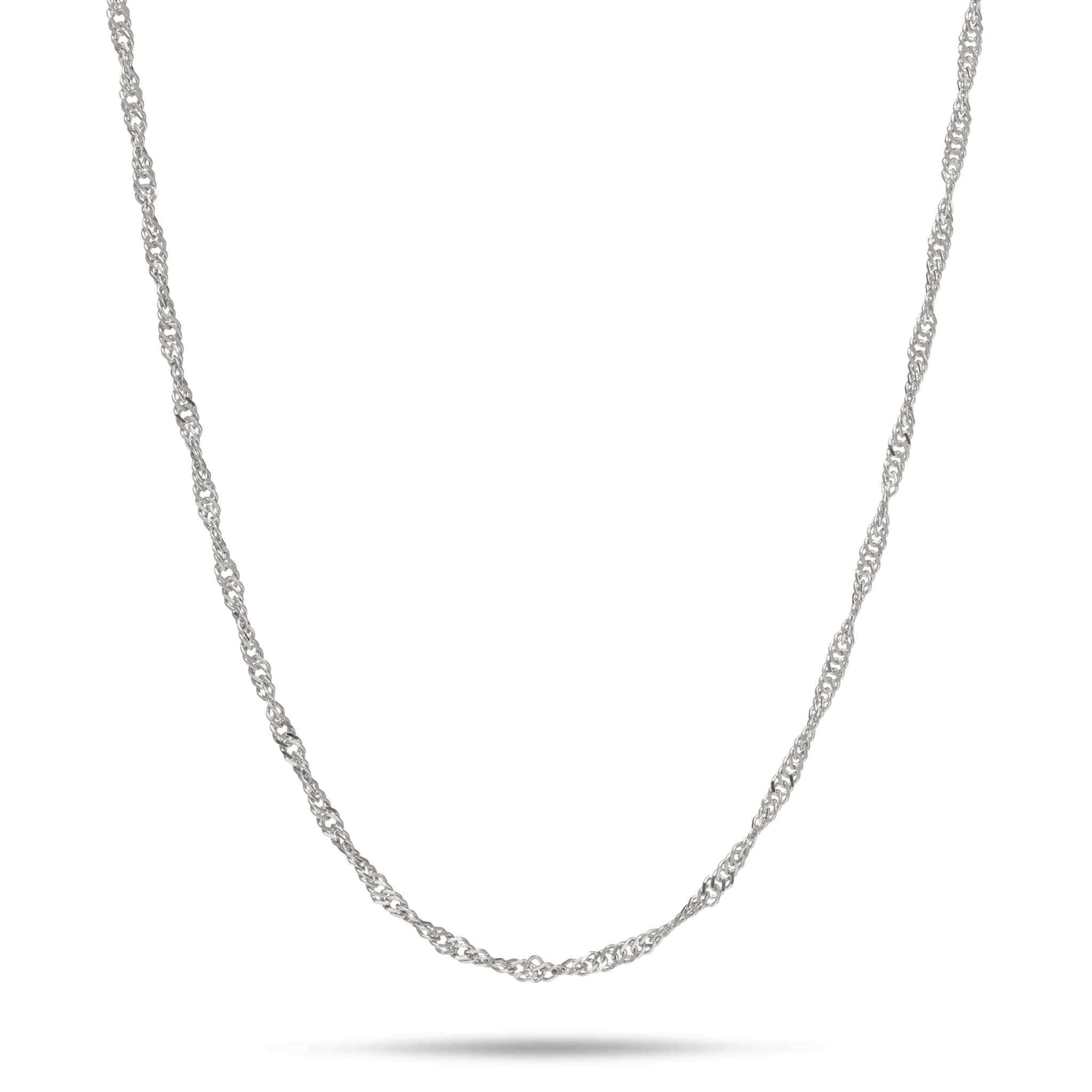 1.0mm Singapore Chain in White Gold