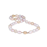 17-18" Mixed Freshwater Pearl Strand with Gold Clasp