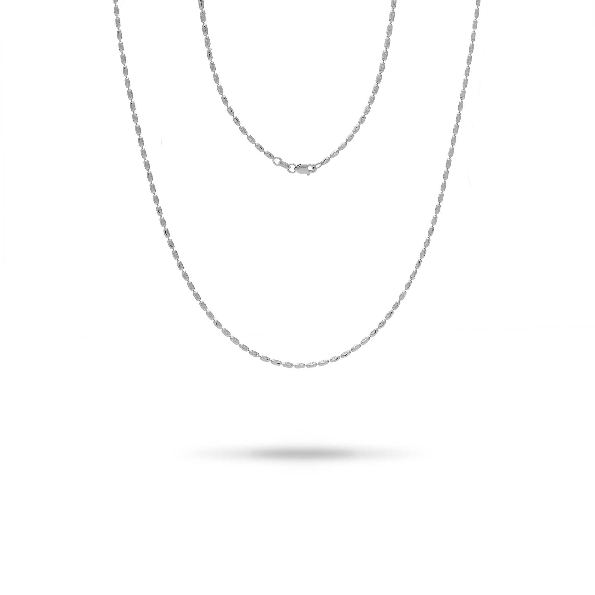1.8mm Ovalina Chain In White Gold