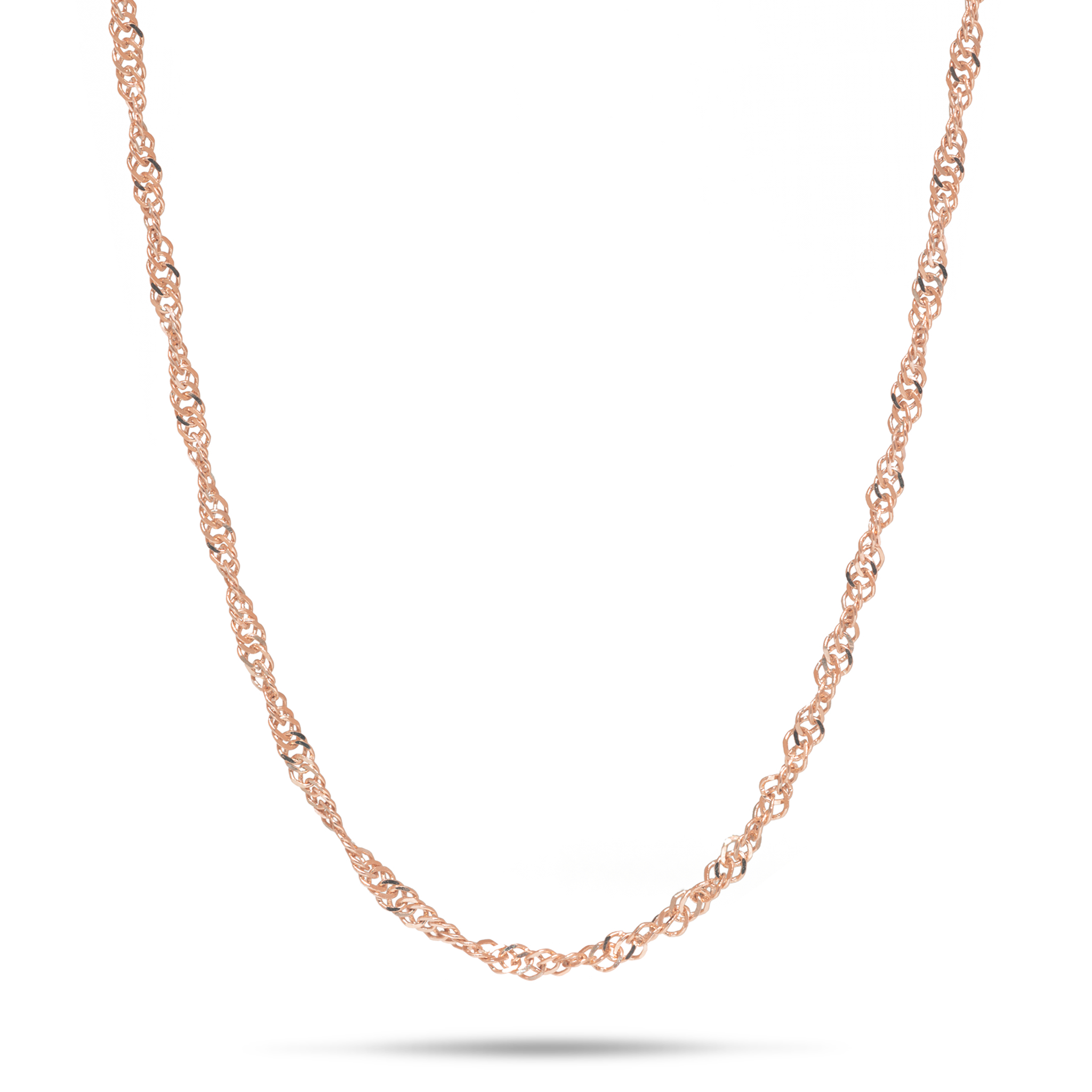 1.5mm Singapore Chain in Rose Gold