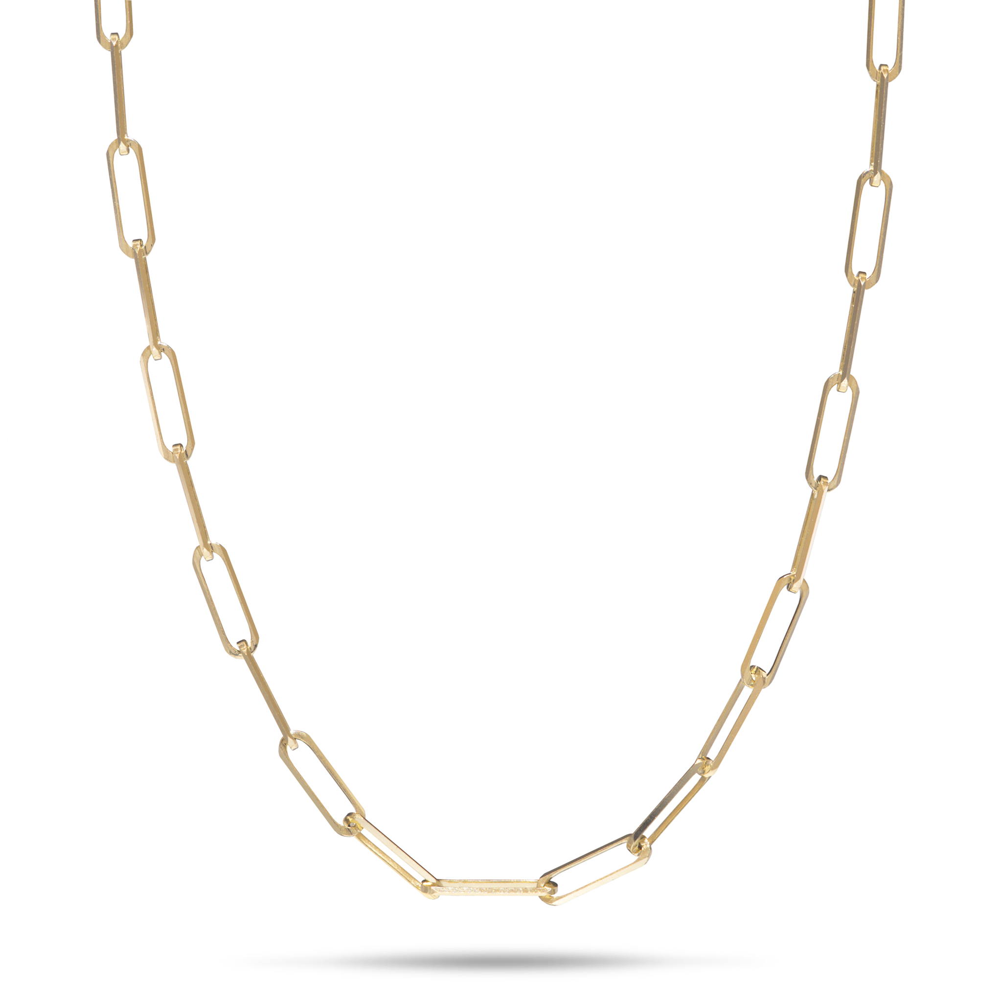 2mm Paperclip Chain in Gold