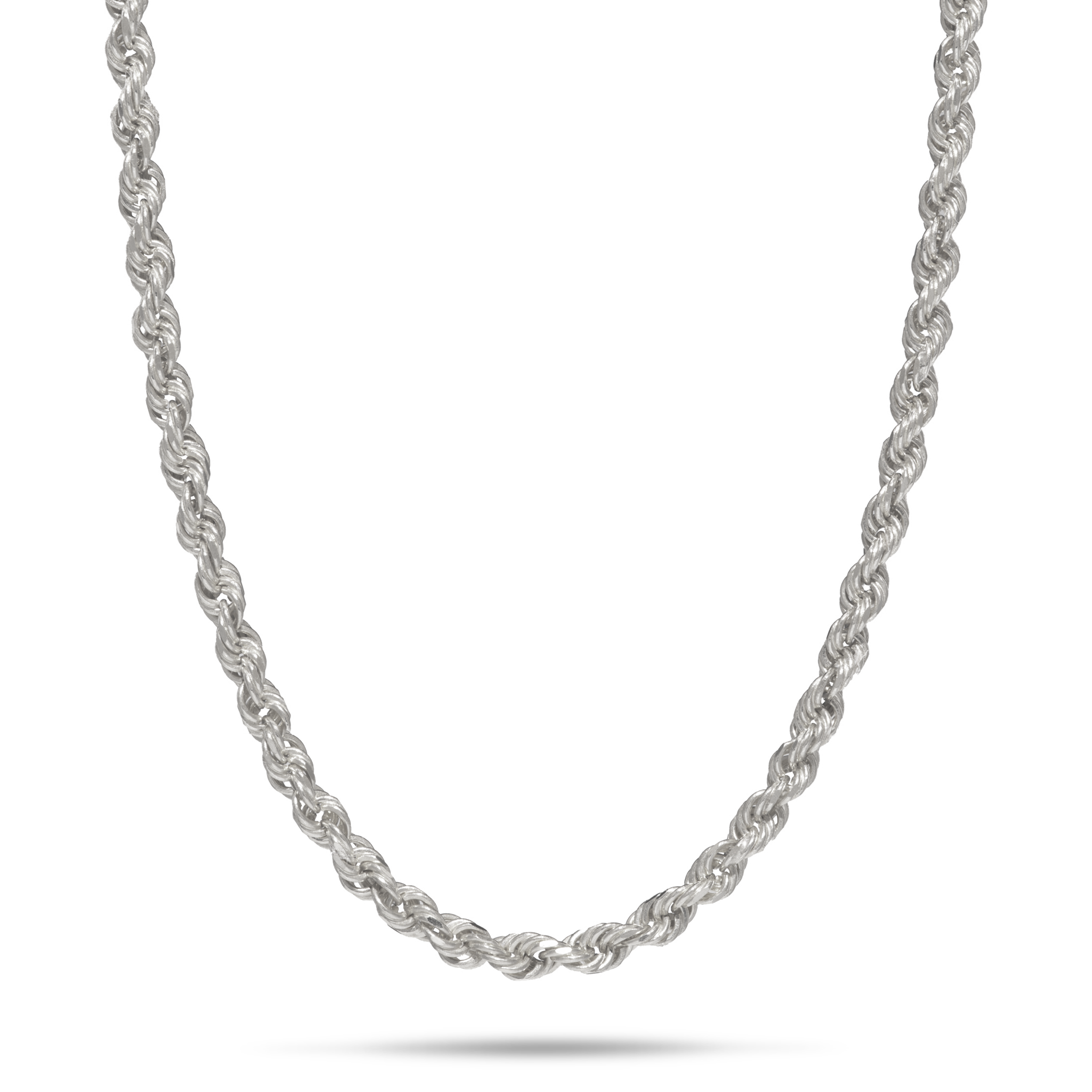 2.5mm Rope Chain in White Gold
