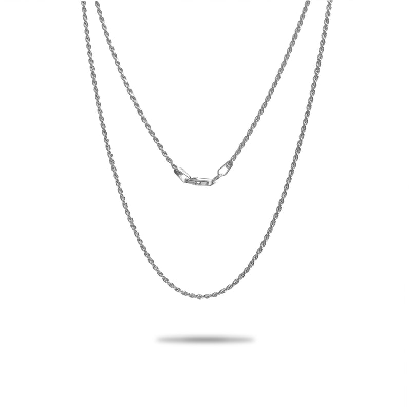 5mm Rope Chain in White Gold - Maui Divers Jewelry