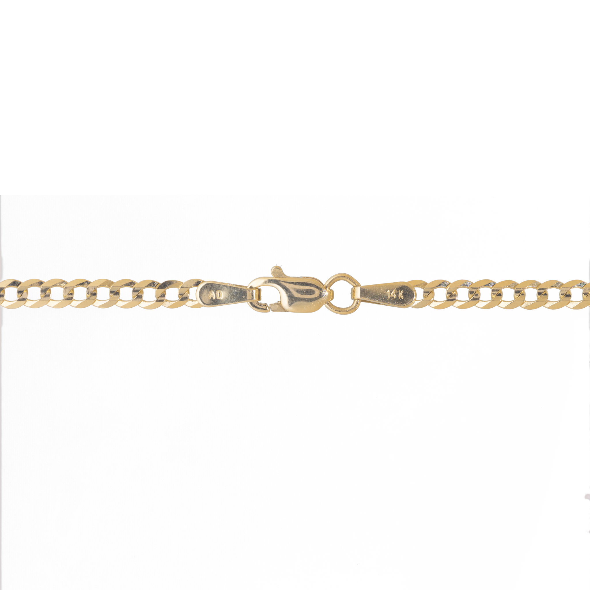 2.5mm Curb Chain in Gold