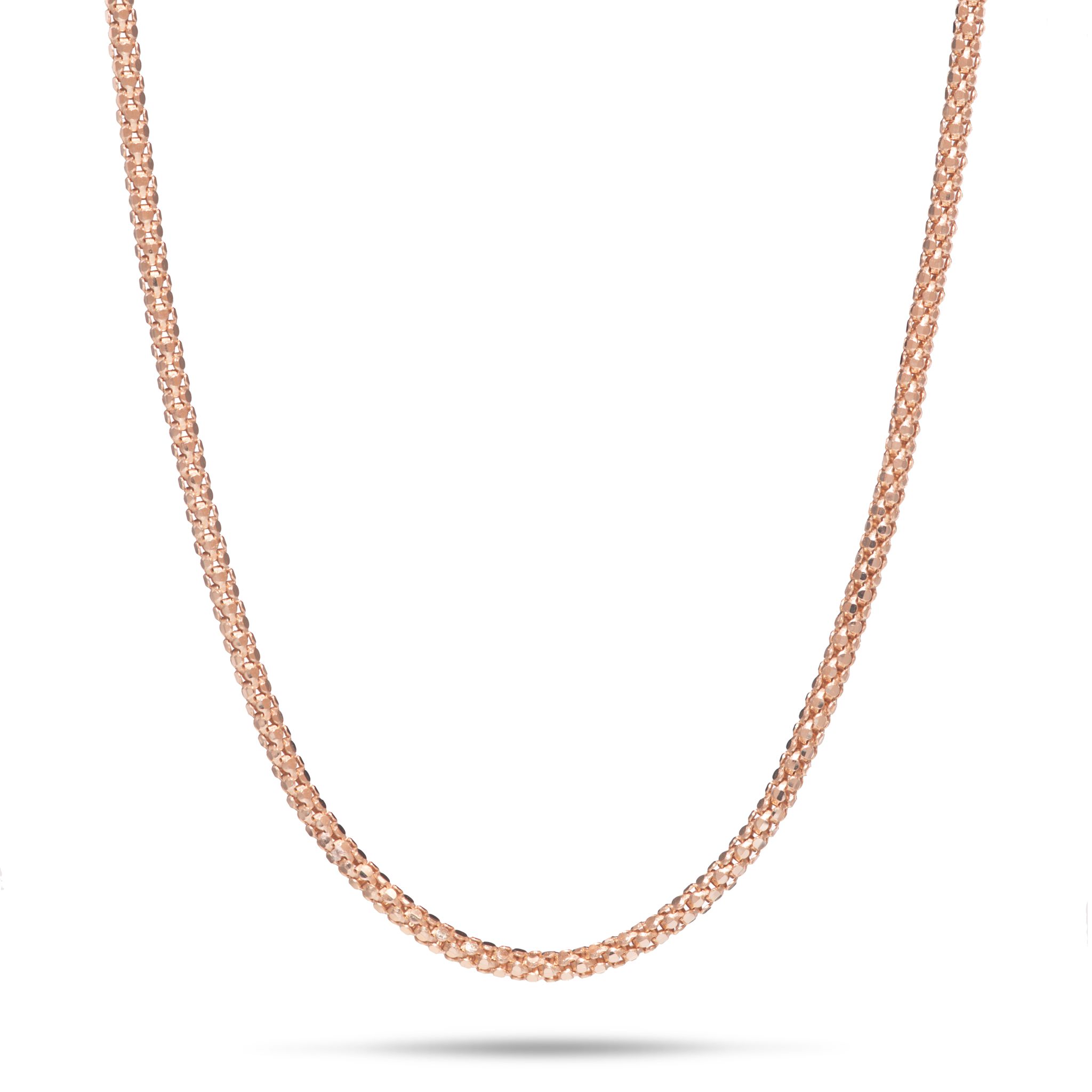 1.6mm Popcorn Chain in Rose Gold