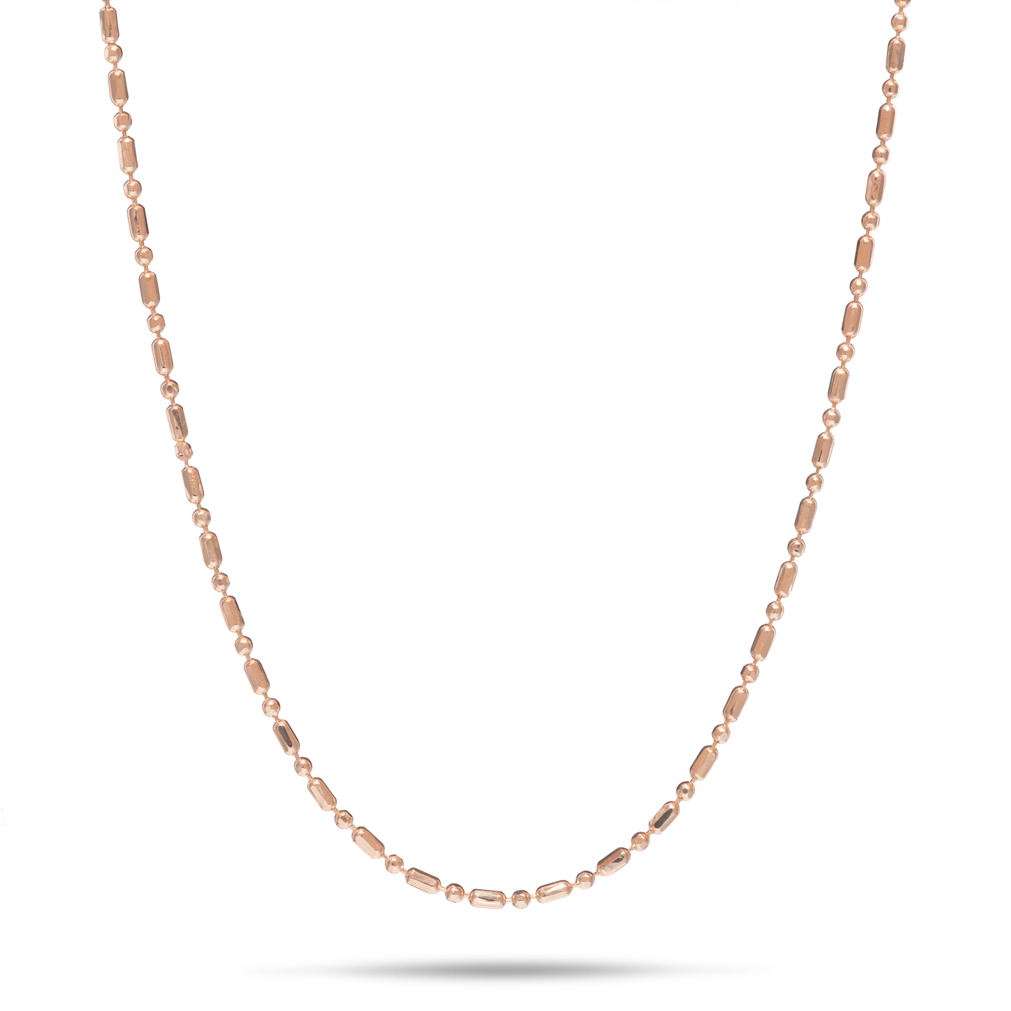 1.0mm Ball Bar Chain in Rose Gold