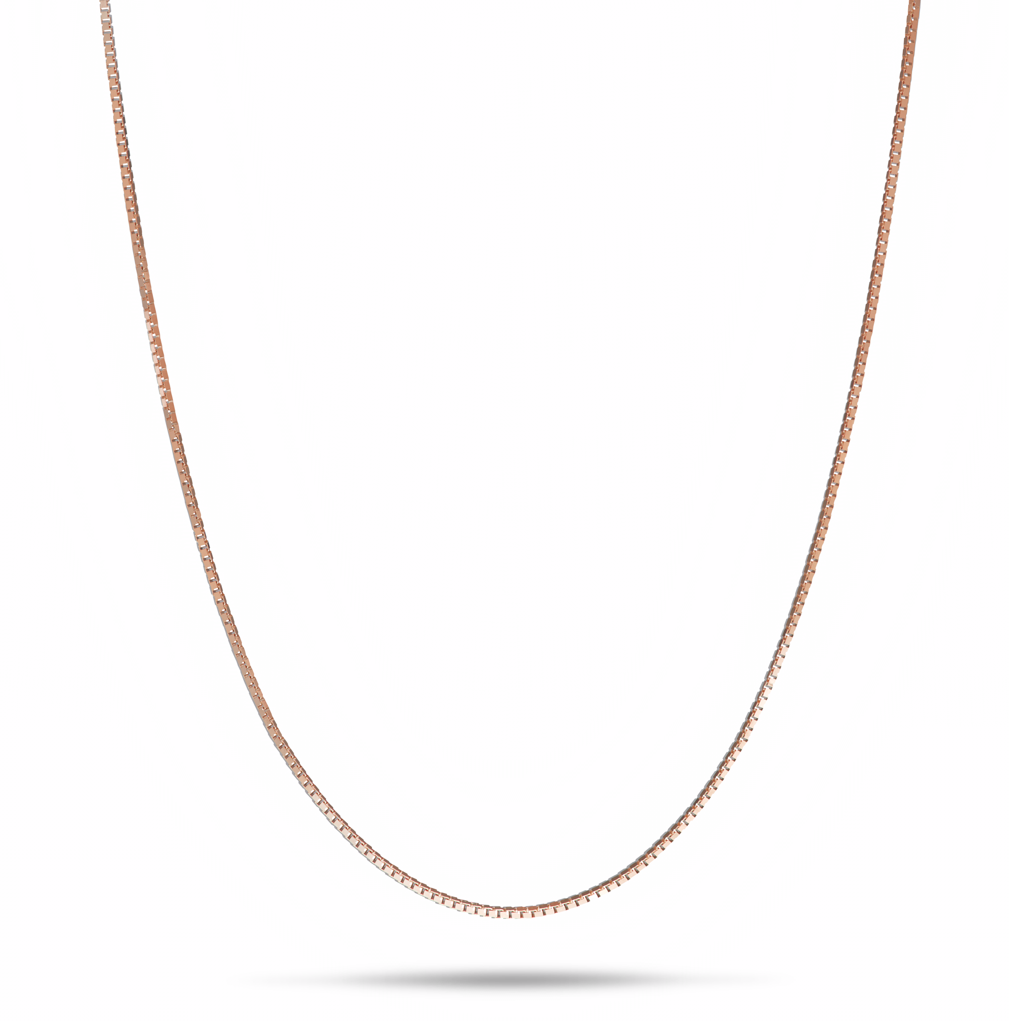 0.6mm Lite Box Chain in Rose Gold
