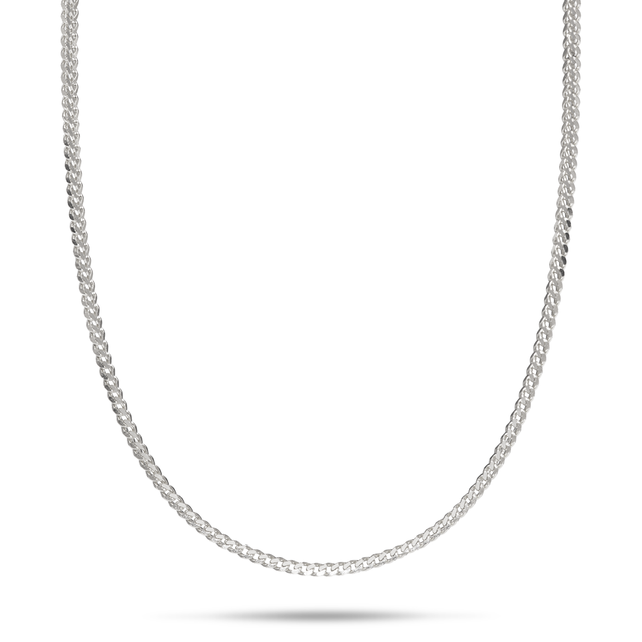 1.2mm Singapore Foxtail Chain in White Gold
