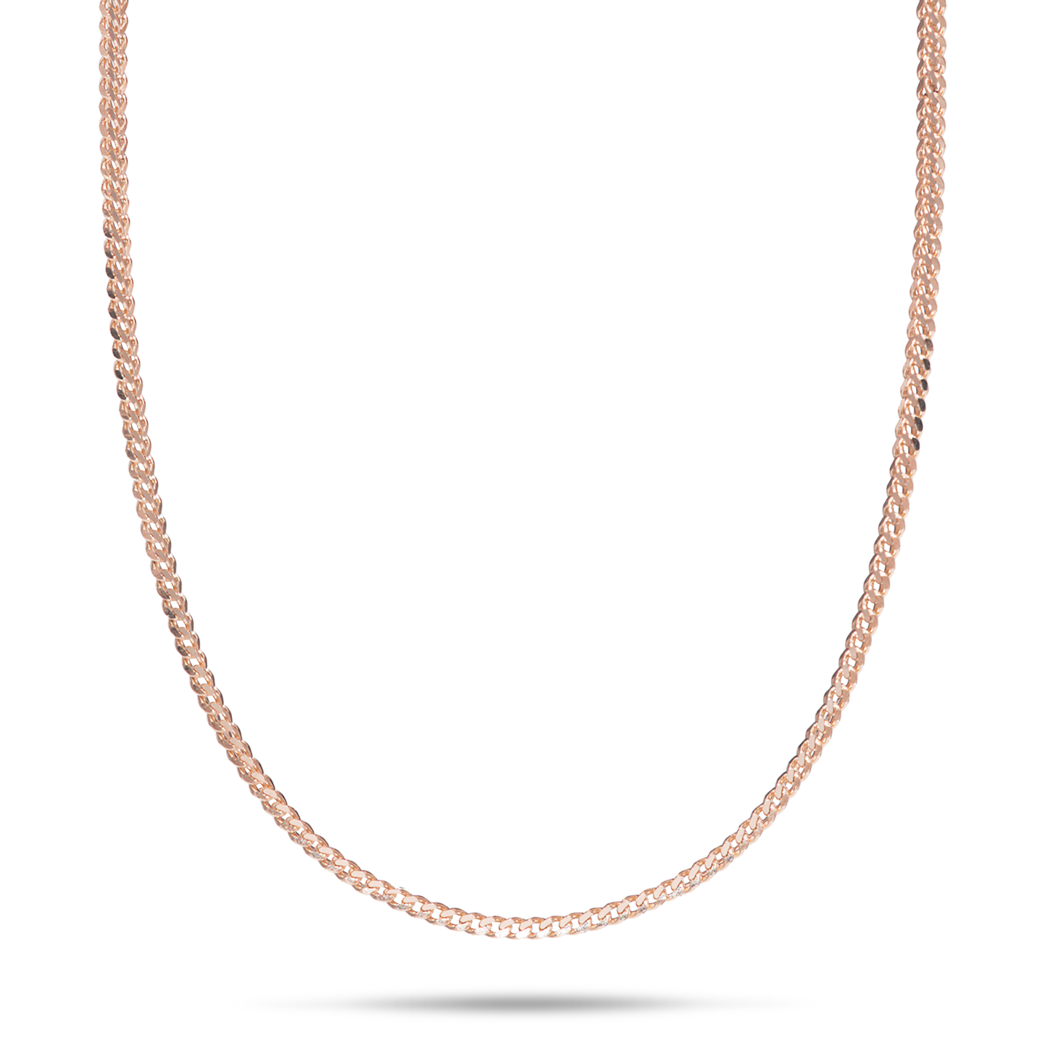 1.2mm Singapore Foxtail Chain in Rose Gold
