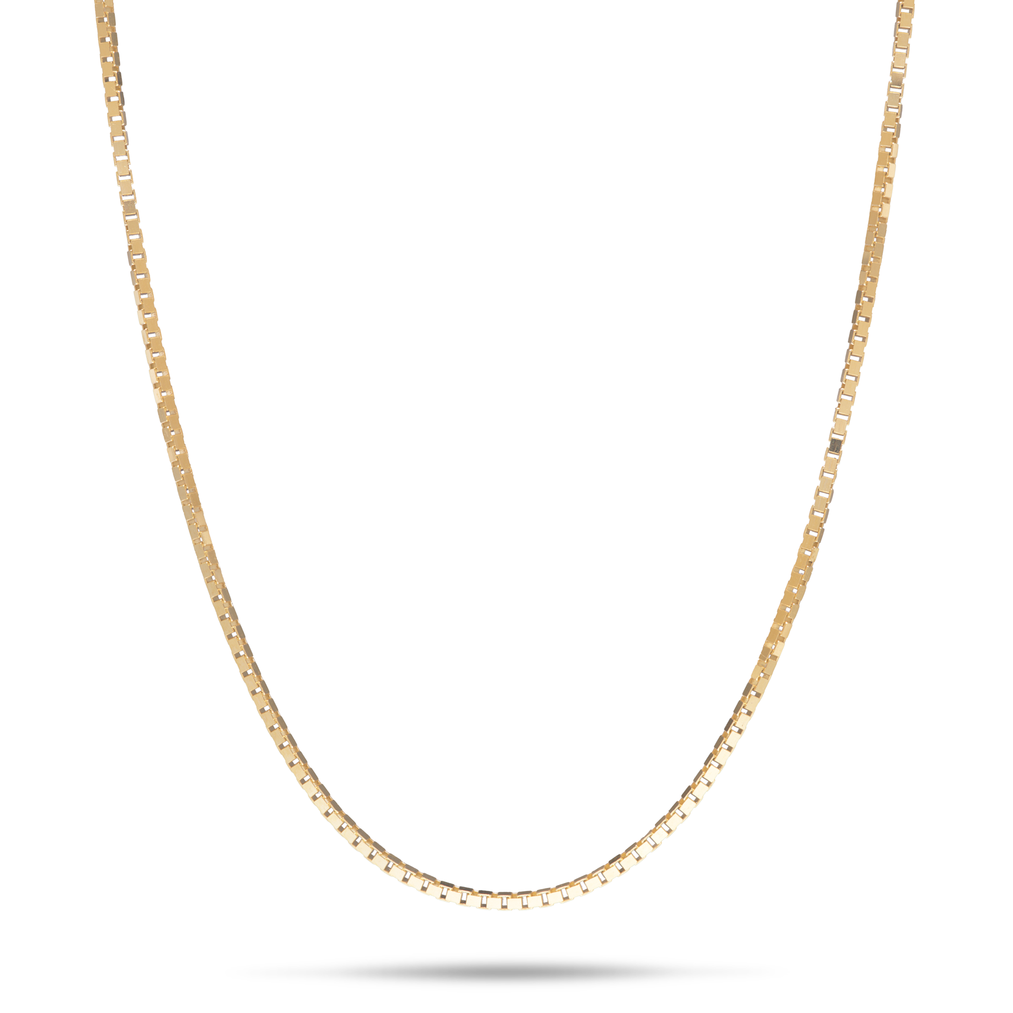 22" Adjustable 0.85mm Box Chain in Gold