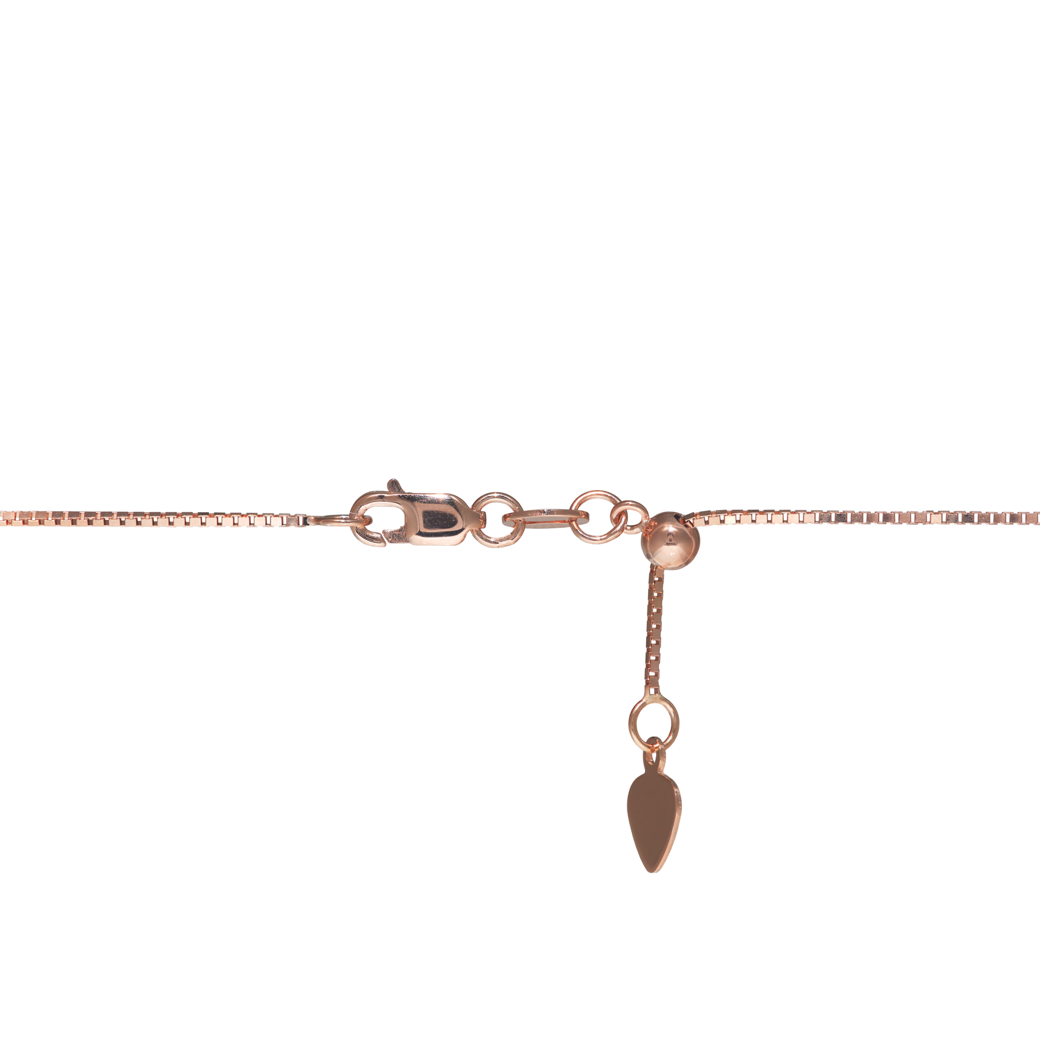 22" Adjustable 0.7mm Box Chain in Rose Gold