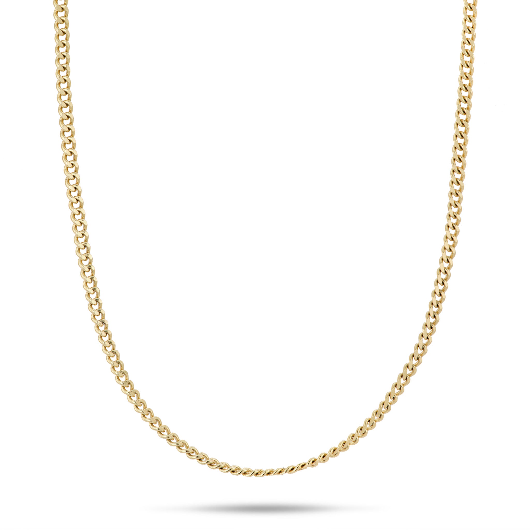 1.5mm Gourmette Chain in 14k Yellow Gold