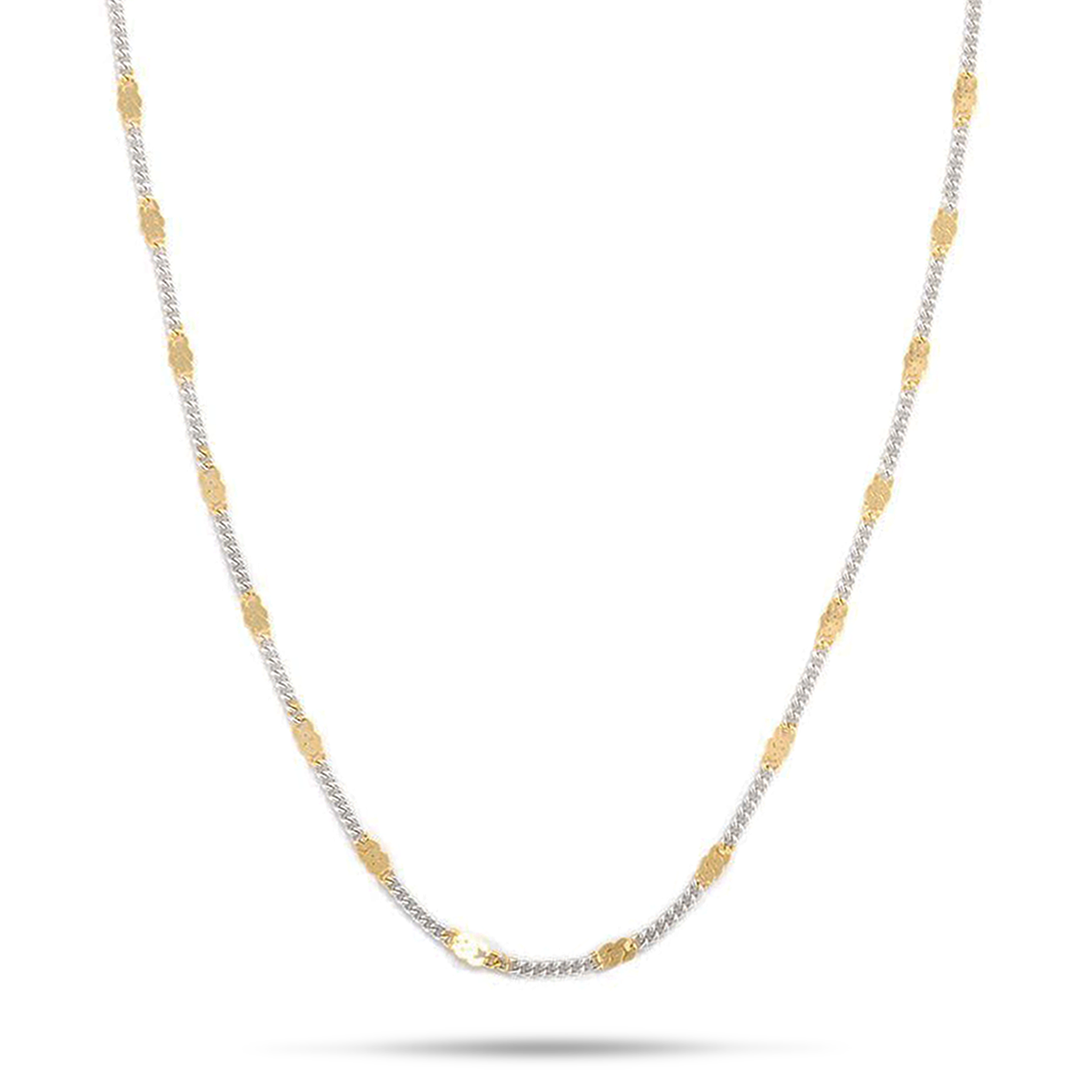 Link Chain in Two Tone Sterling Silver