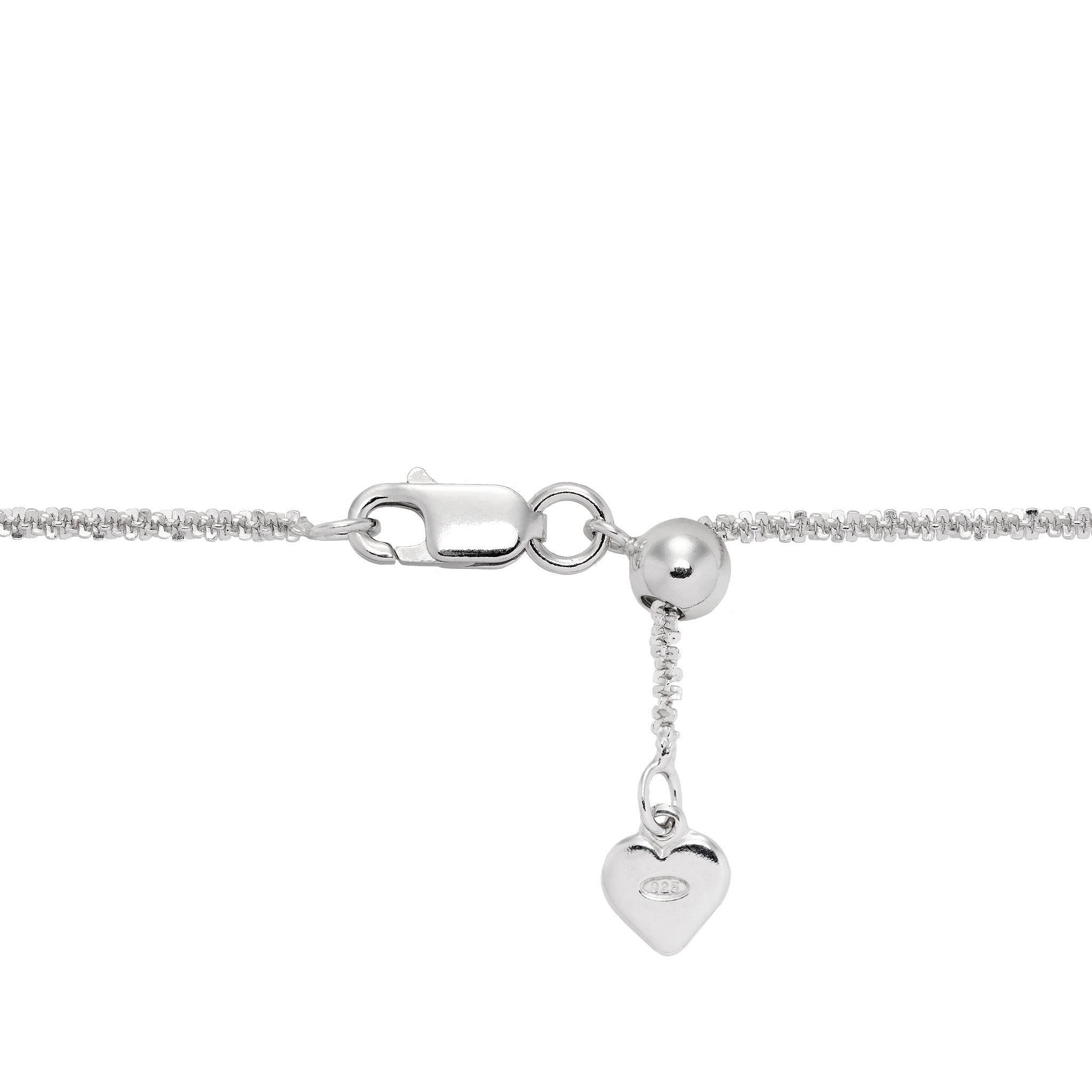 24" Adjustable 1.5mm Margarita Chain in Sterling Silver with Lobster Claw Clasp and Adjustable Ball Mechanism