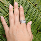 Hawaiian Heirloom Plumeria Ring in Weißgold mit Diamanten – 10 mm