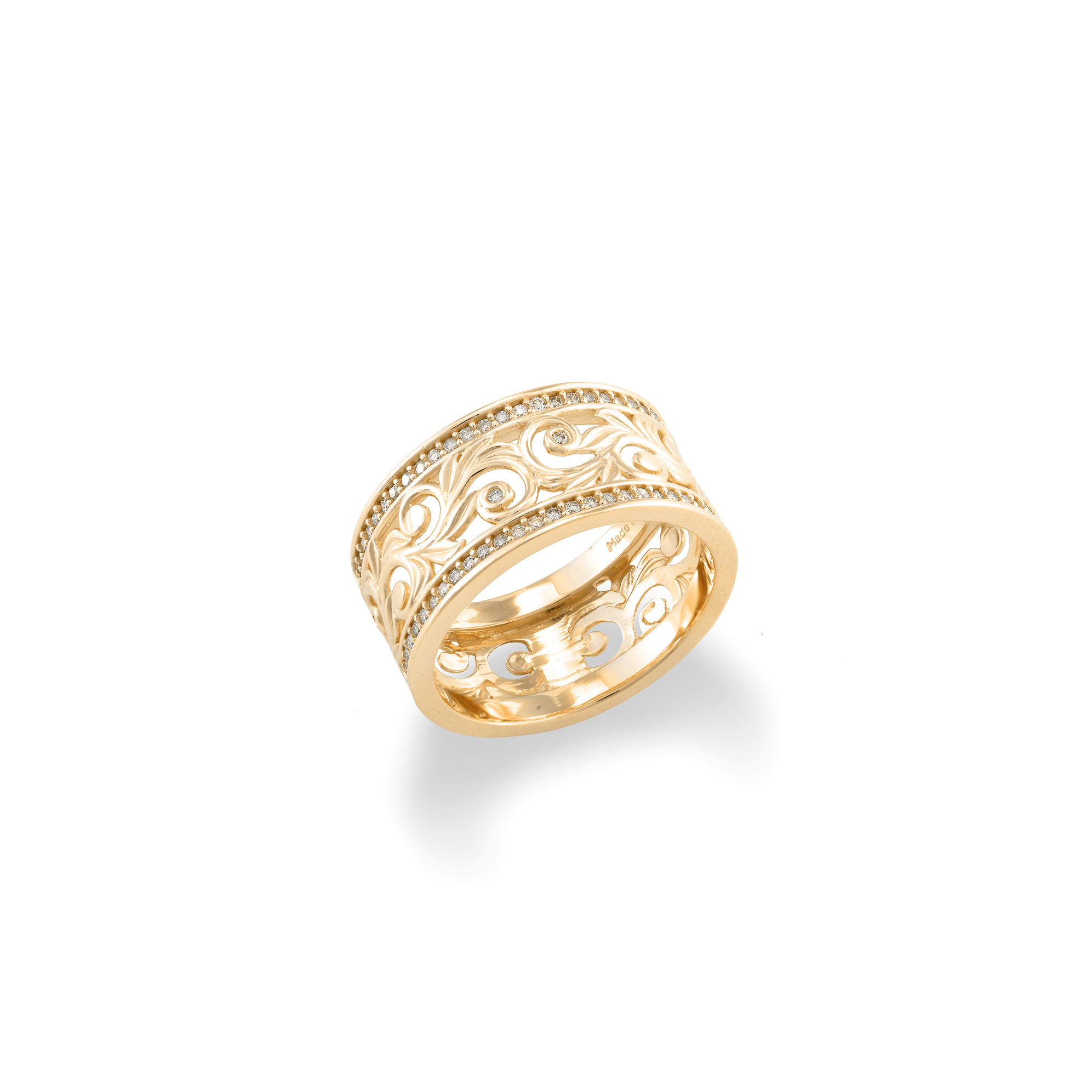 Living Heirloom Ring in Gold with Diamonds - 10mm