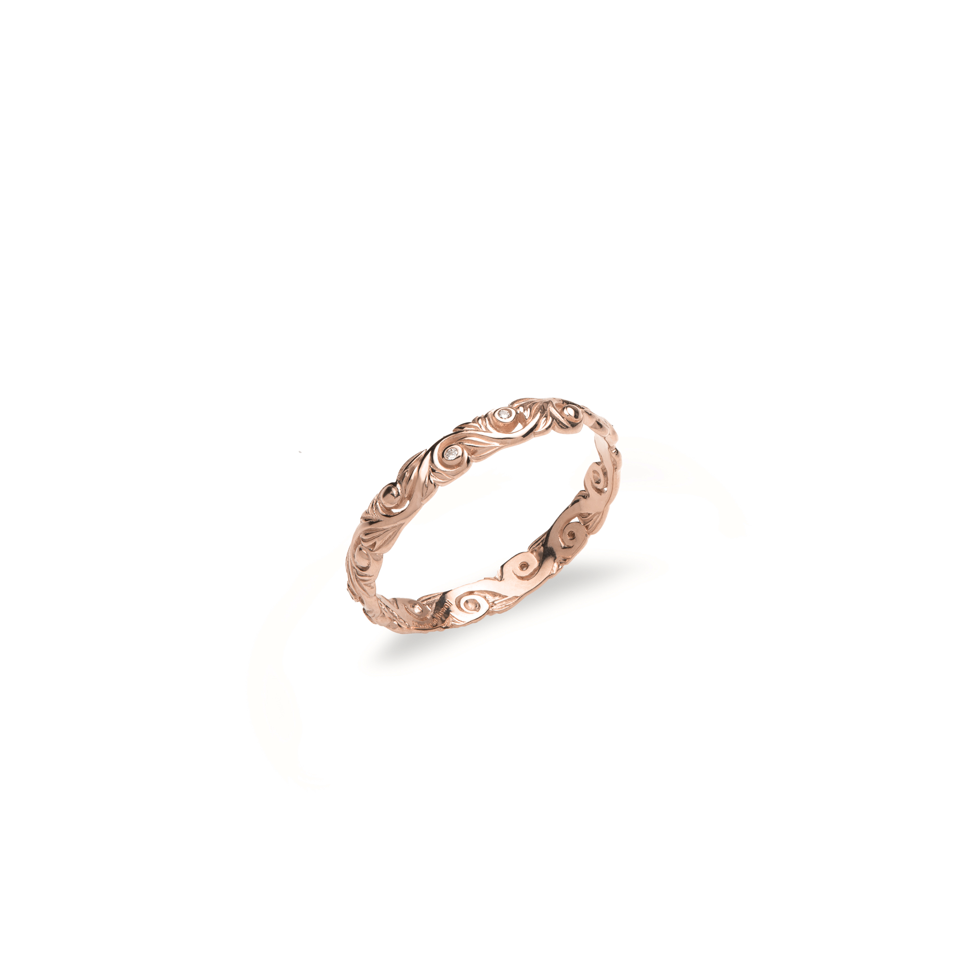 Living Heirloom-Ring in Roségold mit Diamanten – 3 mm