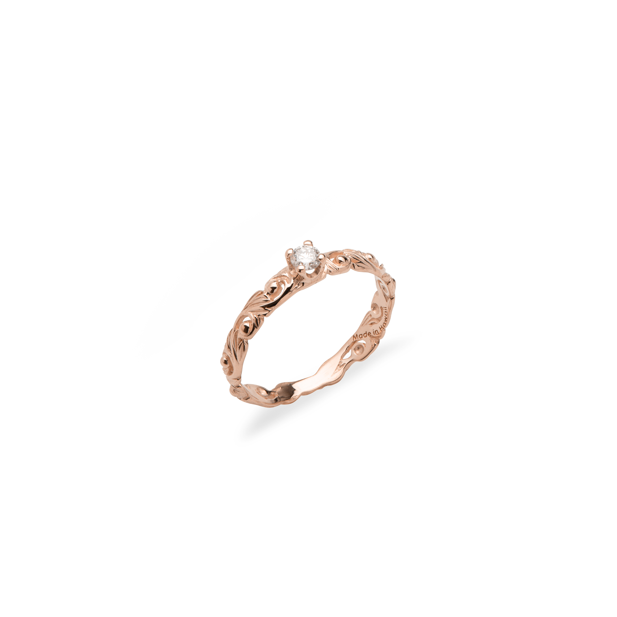 Living Heirloom Ring in Rose Gold with Diamonds - 3mm