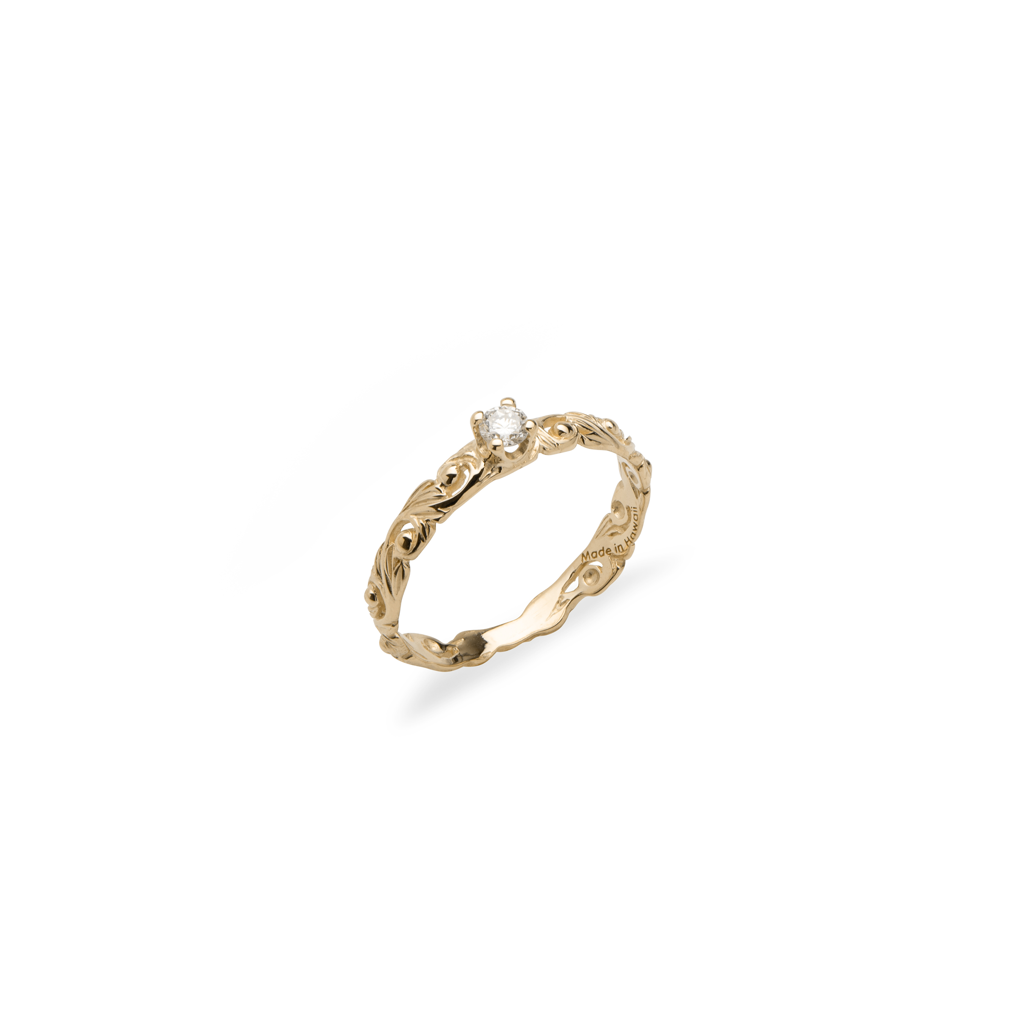 Living Heirloom Ring in Gold with Diamond - 3mm
