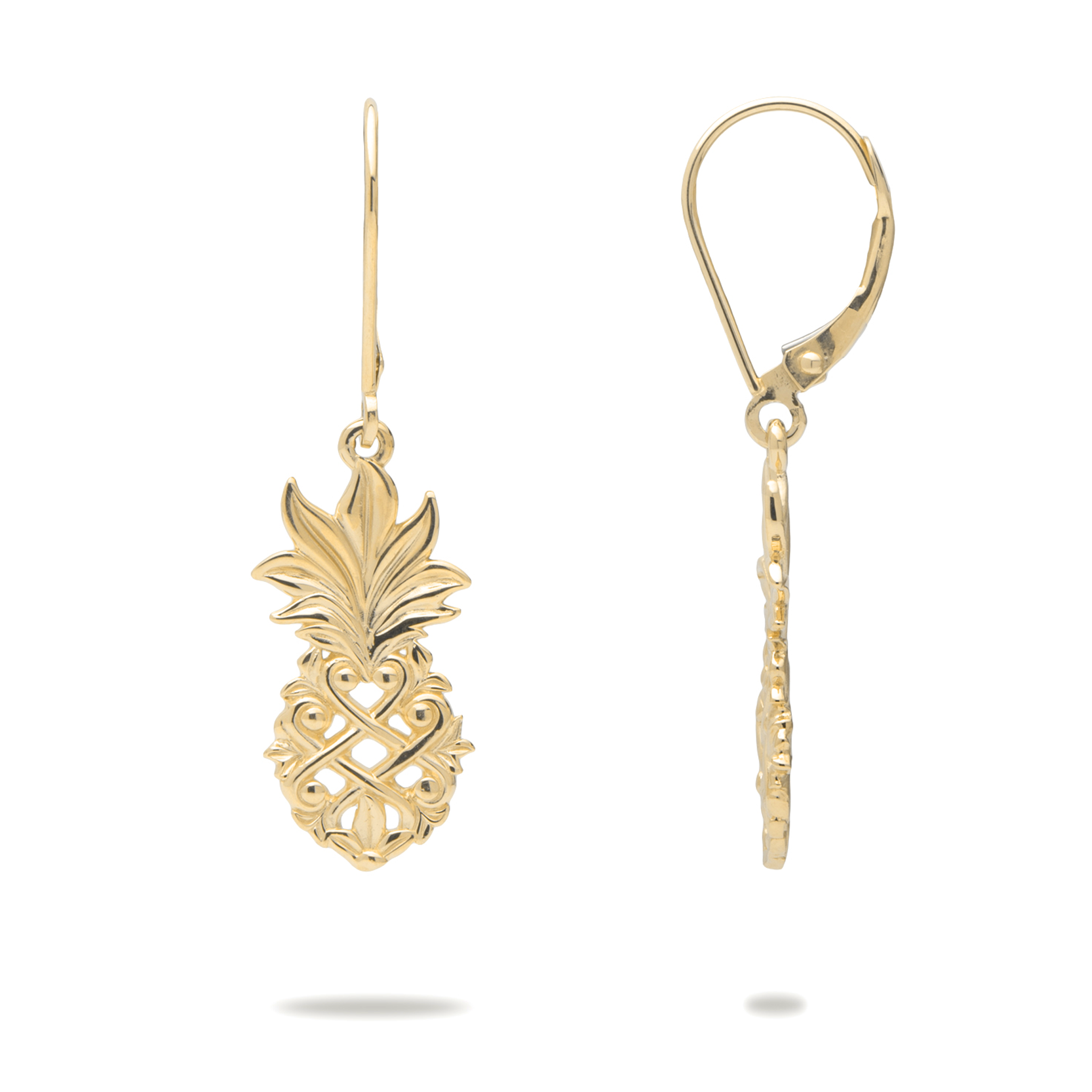 Living Heirloom Pineapple Earrings in Gold - 20mm