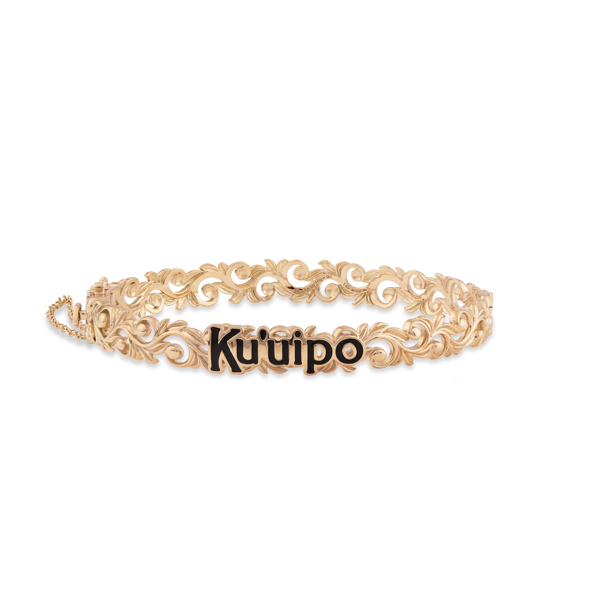 Living Heirloom Kuʻuipo Hinge Bracelet in Gold - 8mm