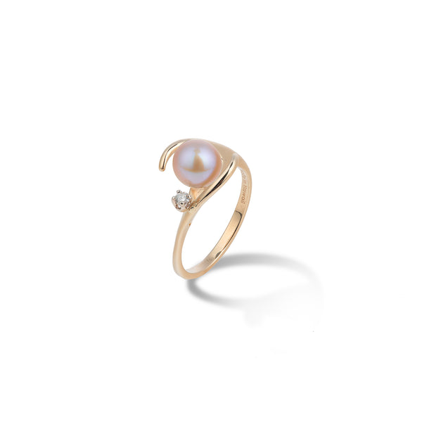 Pick A Pearl ring in Gold with Diamonds with Pink Pearl - Maui Divers Jewelry