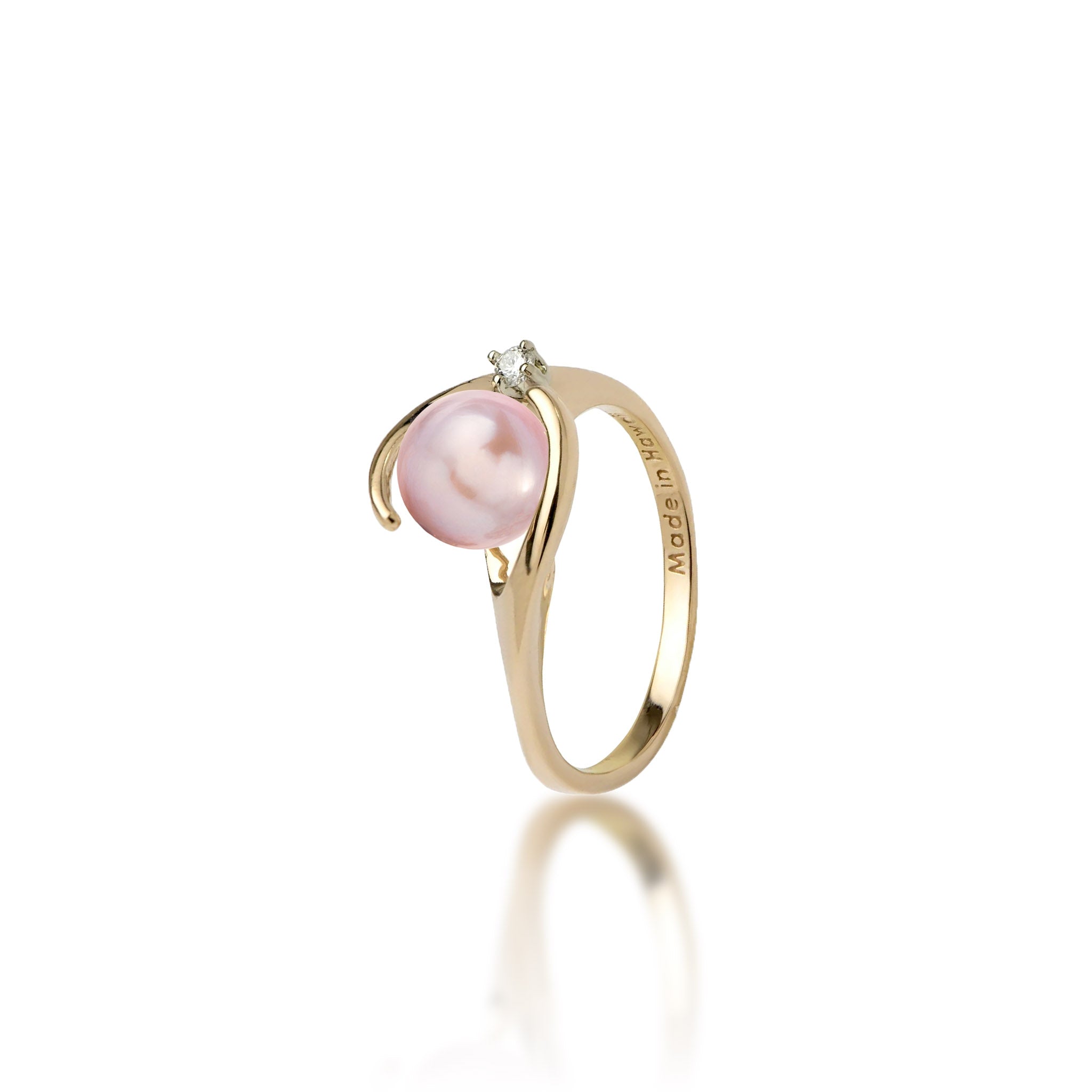 Pick A Pearl Ring in Gold with Diamonds
